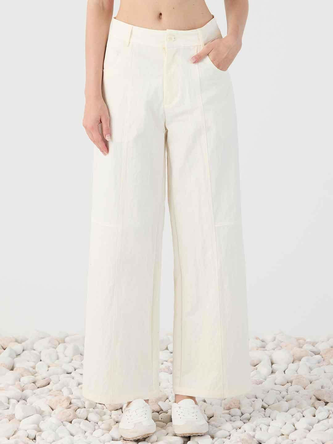Eleh pantaloni panna con tasche SS260386 PANNA ELEH 