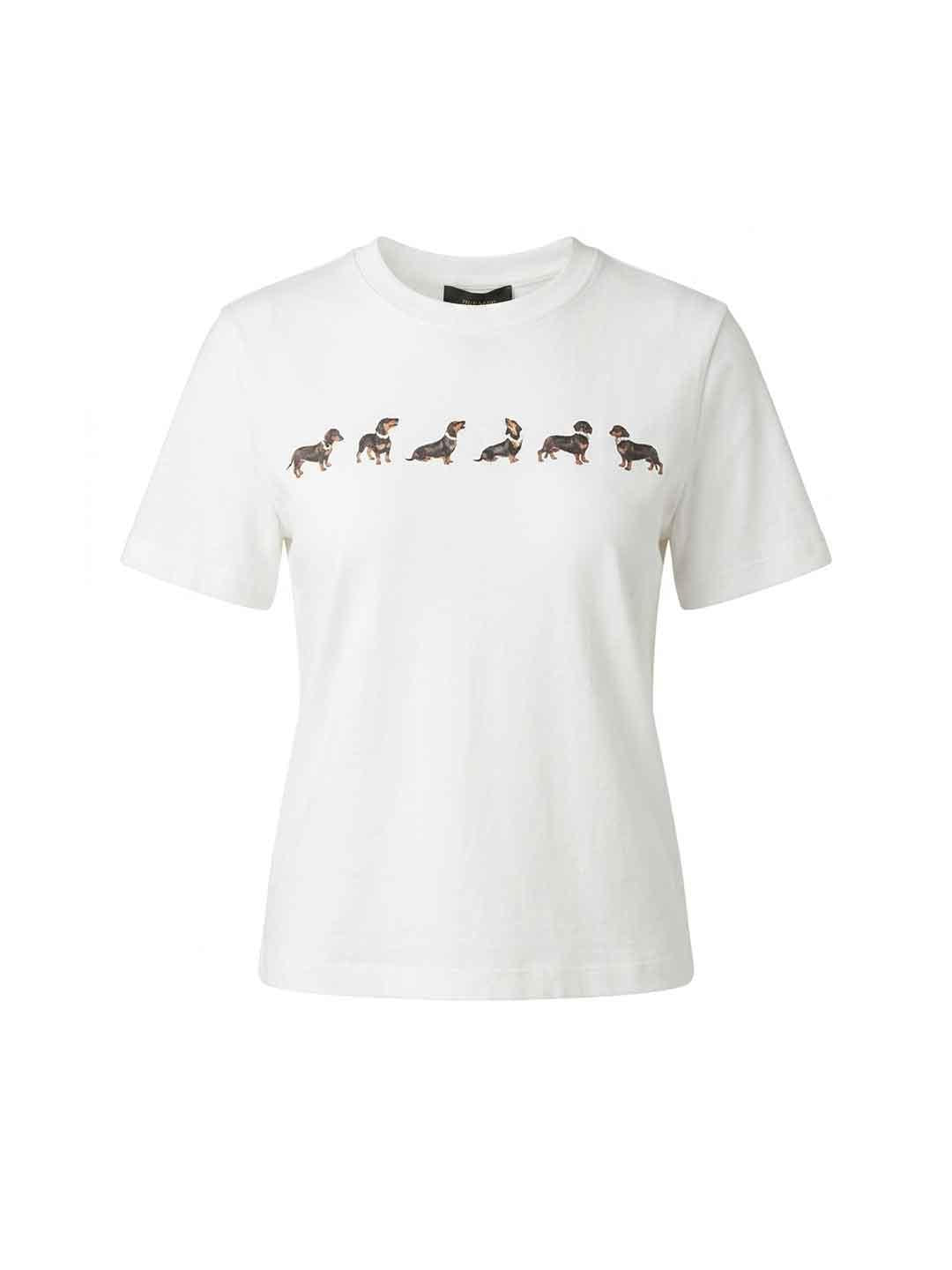 Eleh t-shirt bianco con bassotti SS260377 BIANCO ELEH 