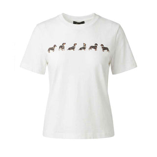 Eleh t-shirt bianco con bassotti SS260377 BIANCO ELEH 