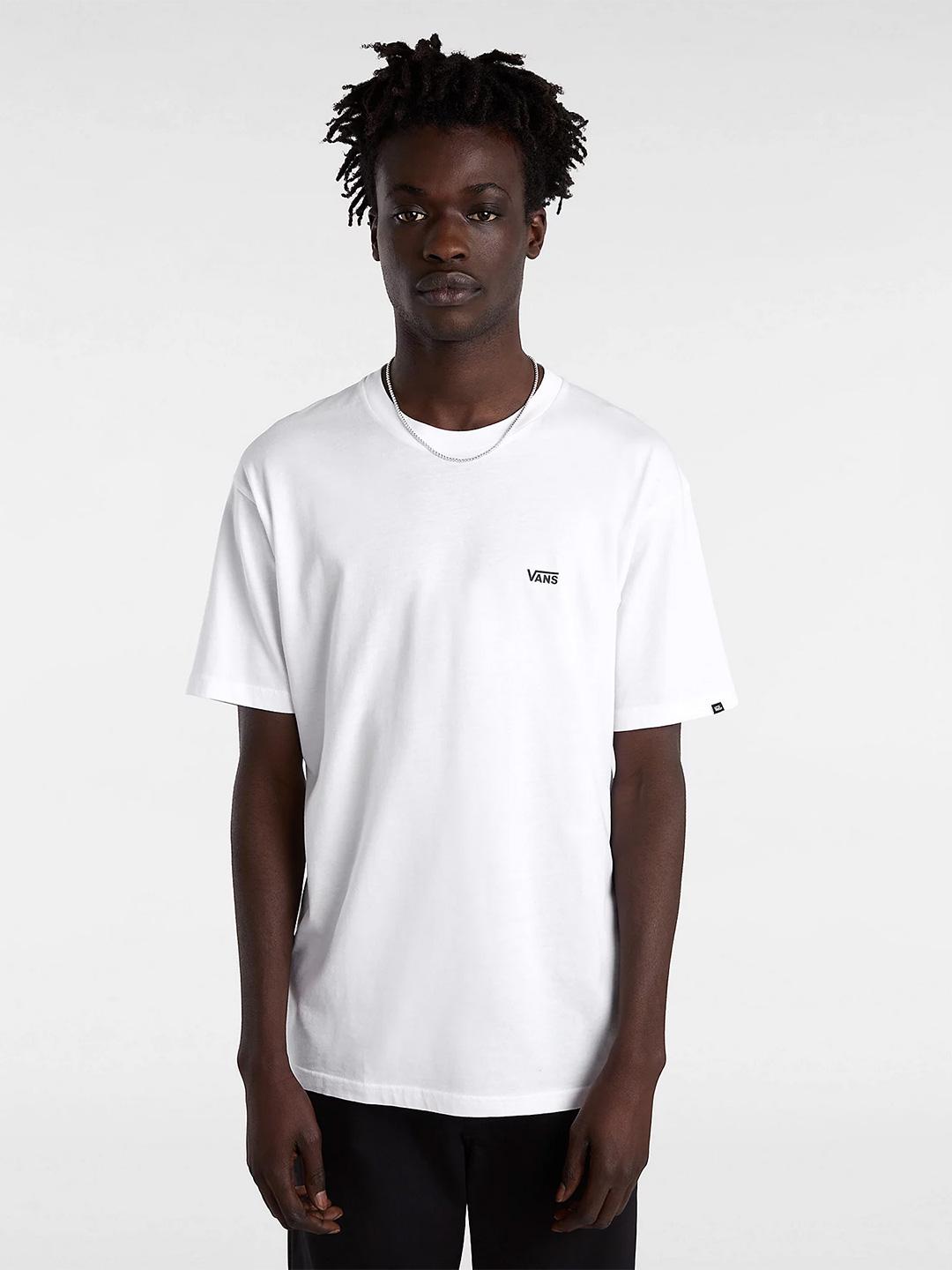 Vans Left Chest t-shirt bianco con logo nero VN0A3CZEYB2 BIANCO VANS 
