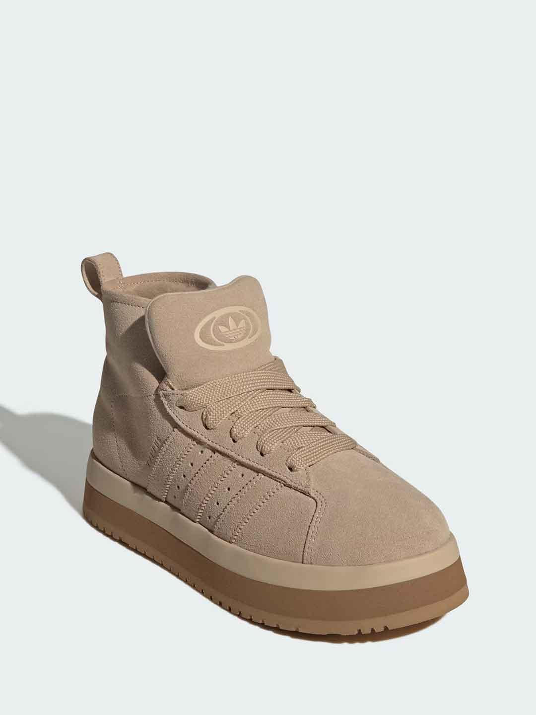 Adidas Campus 00s sneakers beige a stivaletto con pelliccia