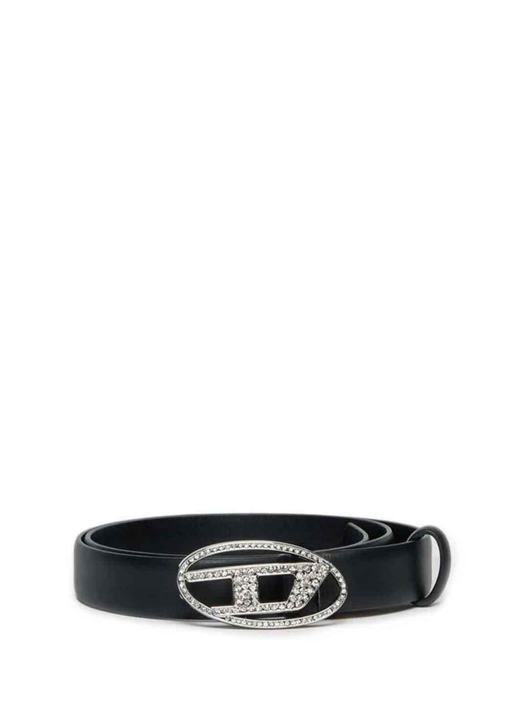 Diesel cintura nero in pelle con strass J02524 KXBLR NERO DIESEL 