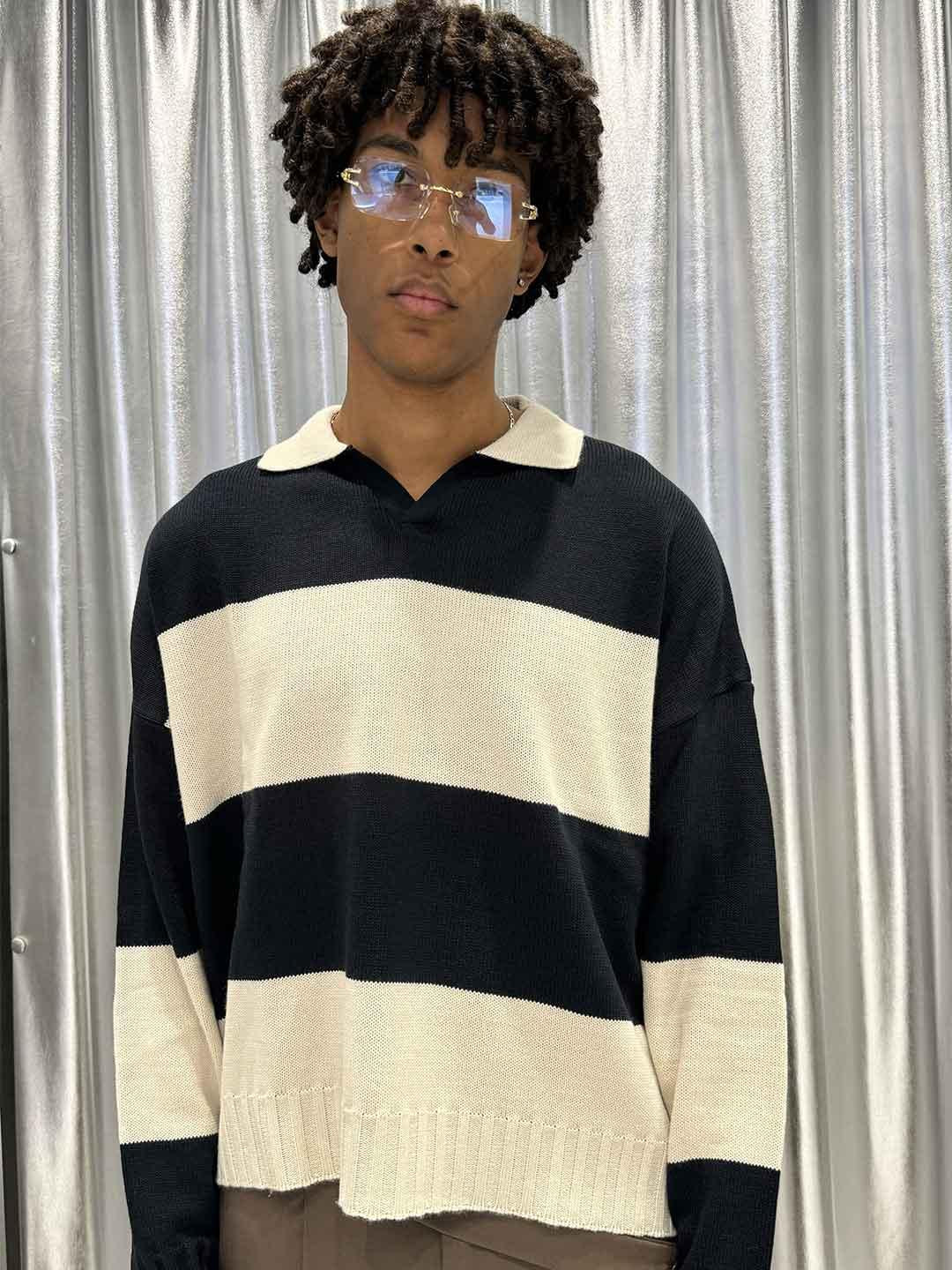 All or Nothing Taylor maglione panna a righe TAYLOR PANNA ALL OR NOTHING 