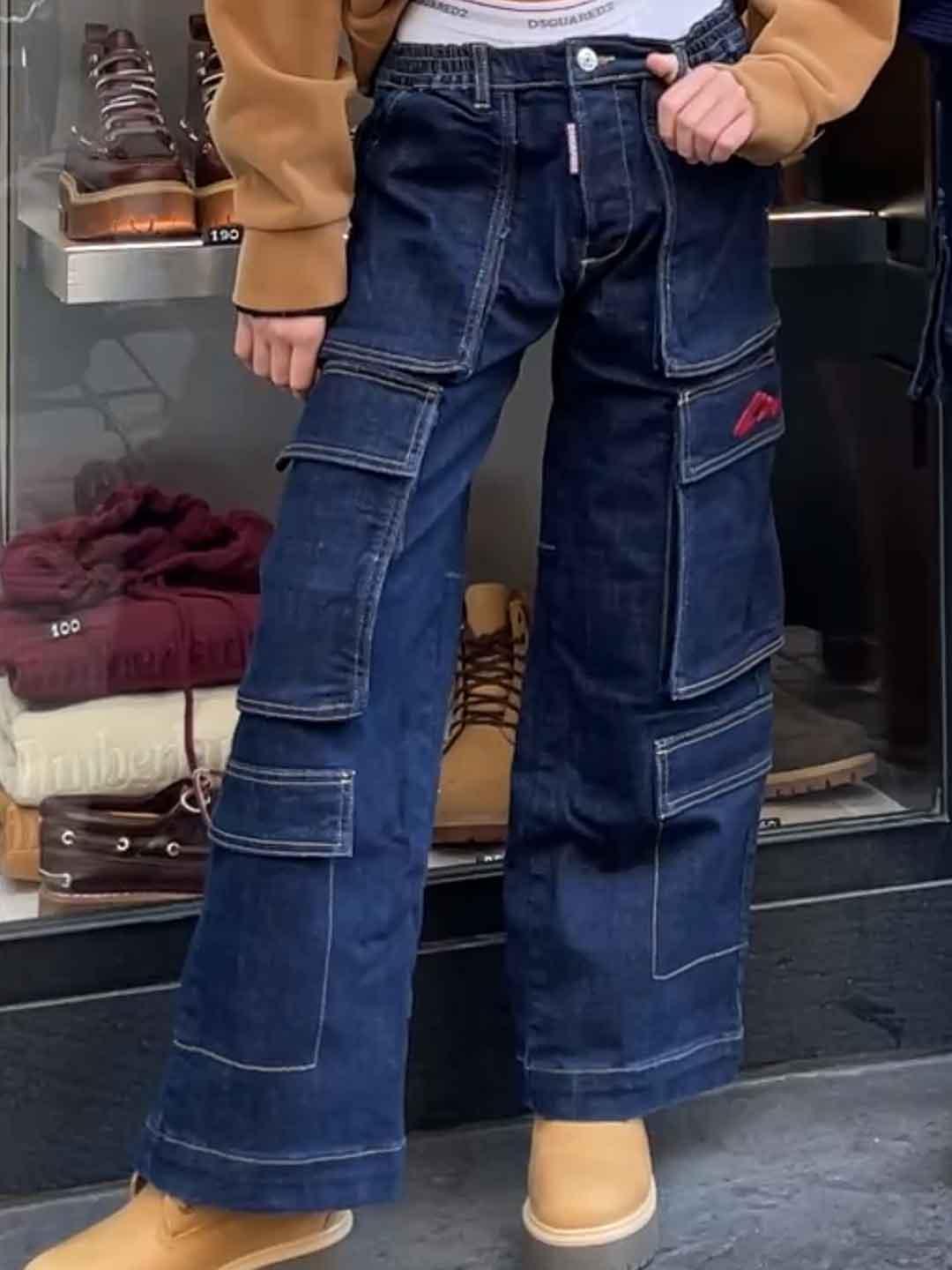 Dsquared 2 jeans kids blu cargo DQ3039 D0AFL BLU DSQUARED 2 