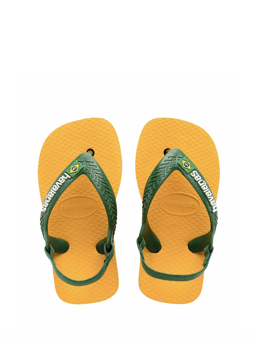 Havaianas infradito kids giallo con bandiera Barsile 4140577 GIALLO HAVAIANAS 