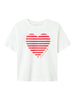 Name It t-shirt kids bianco con cuore rosso