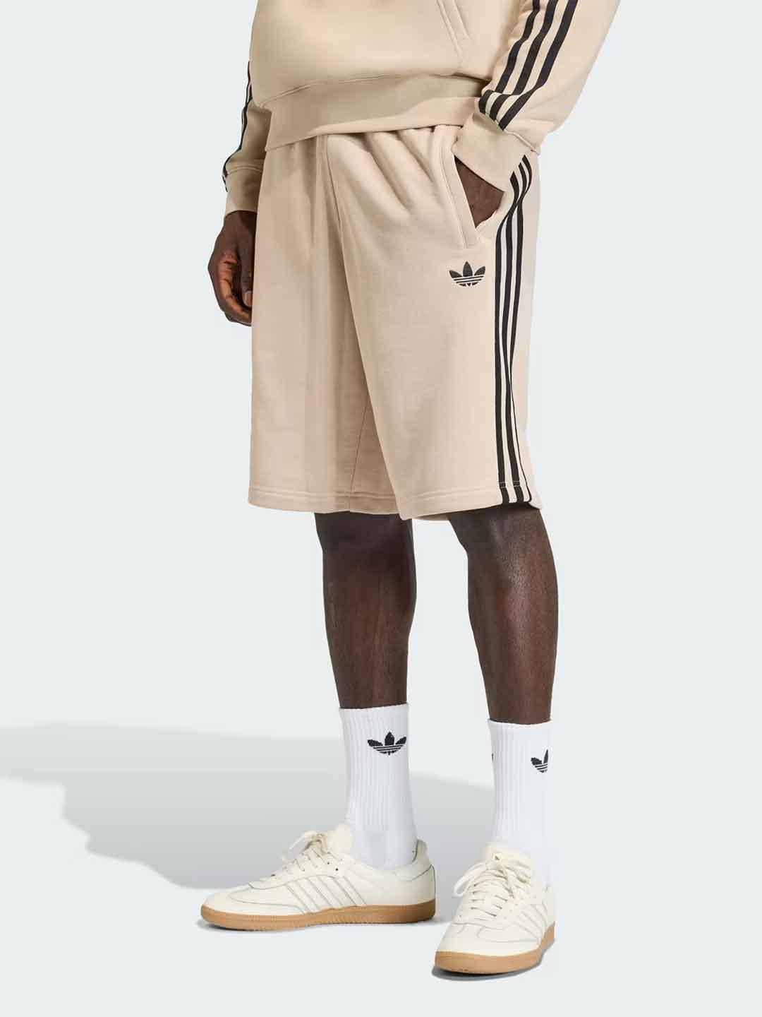 Adidas bermuda beige con bande nere KE6681 BEIGE ADIDAS 
