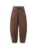 Motel pantaloni marrone con cintura