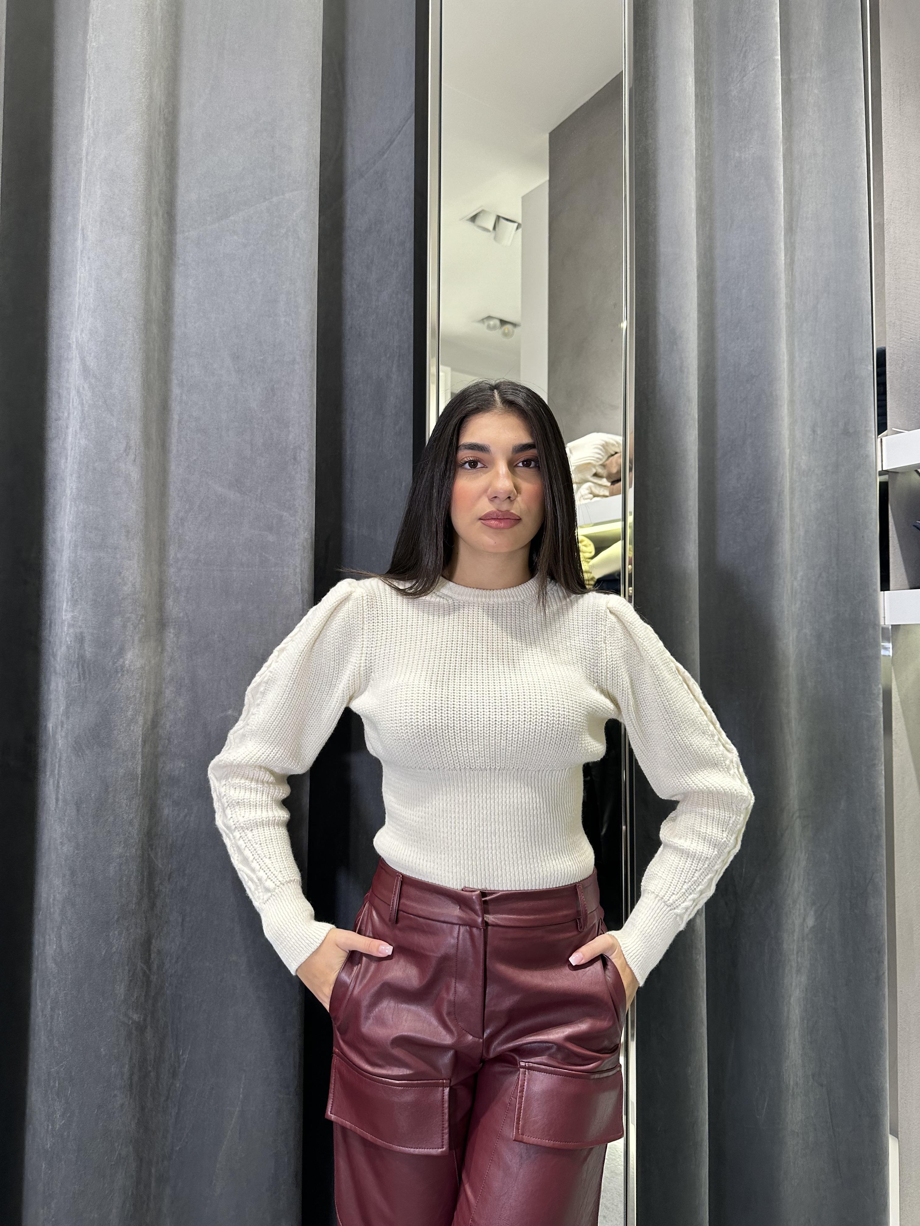 Silence maglione panna girocollo 17302 PANNA SILENCE 
