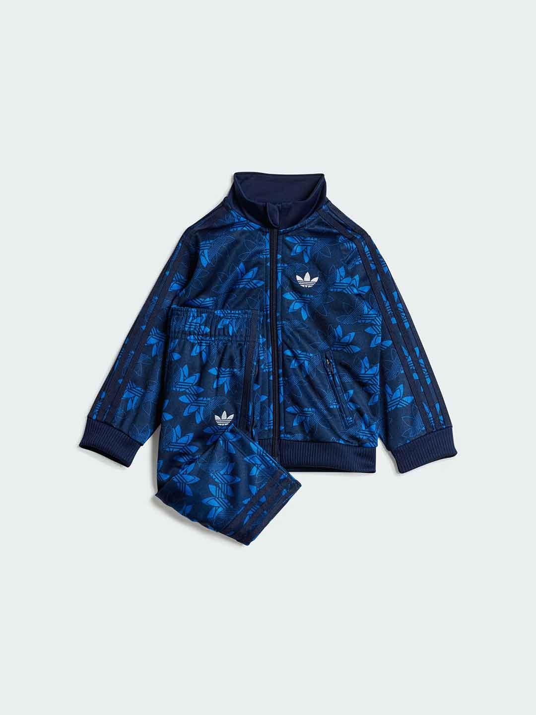 Adidas coordinato kids blu monogram JW0290 BLU ADIDAS 