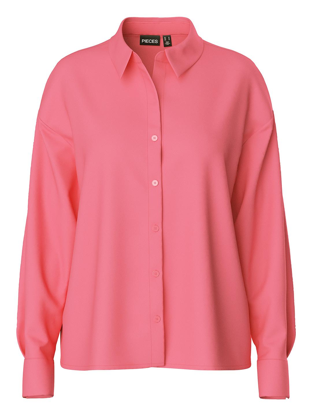 Pieces camicia fucsia basic 17146430 FUCSIA PIECES 