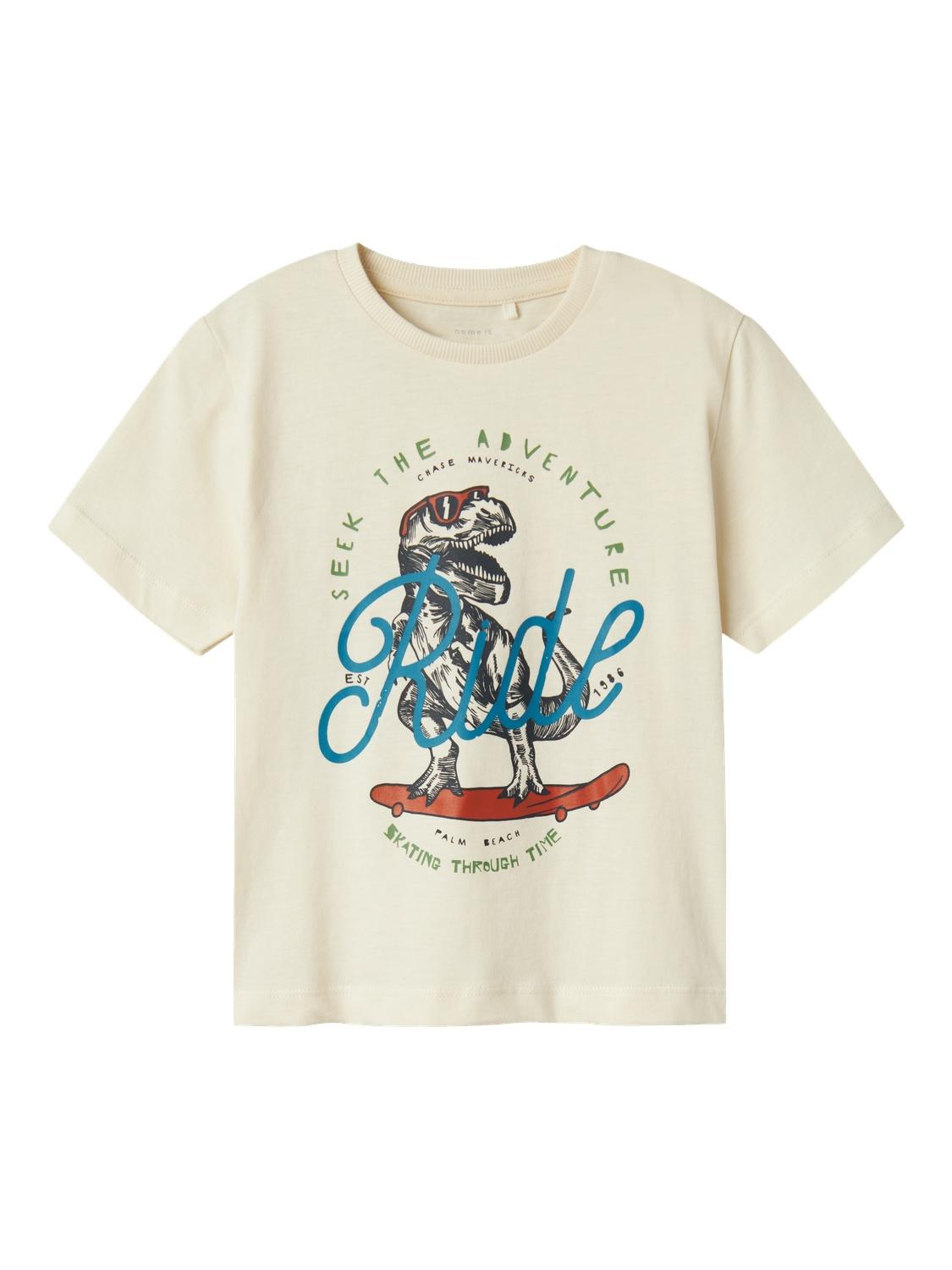 Name It t-shirt kids beige con dinosauro 13238137 BEIGE NAME IT 