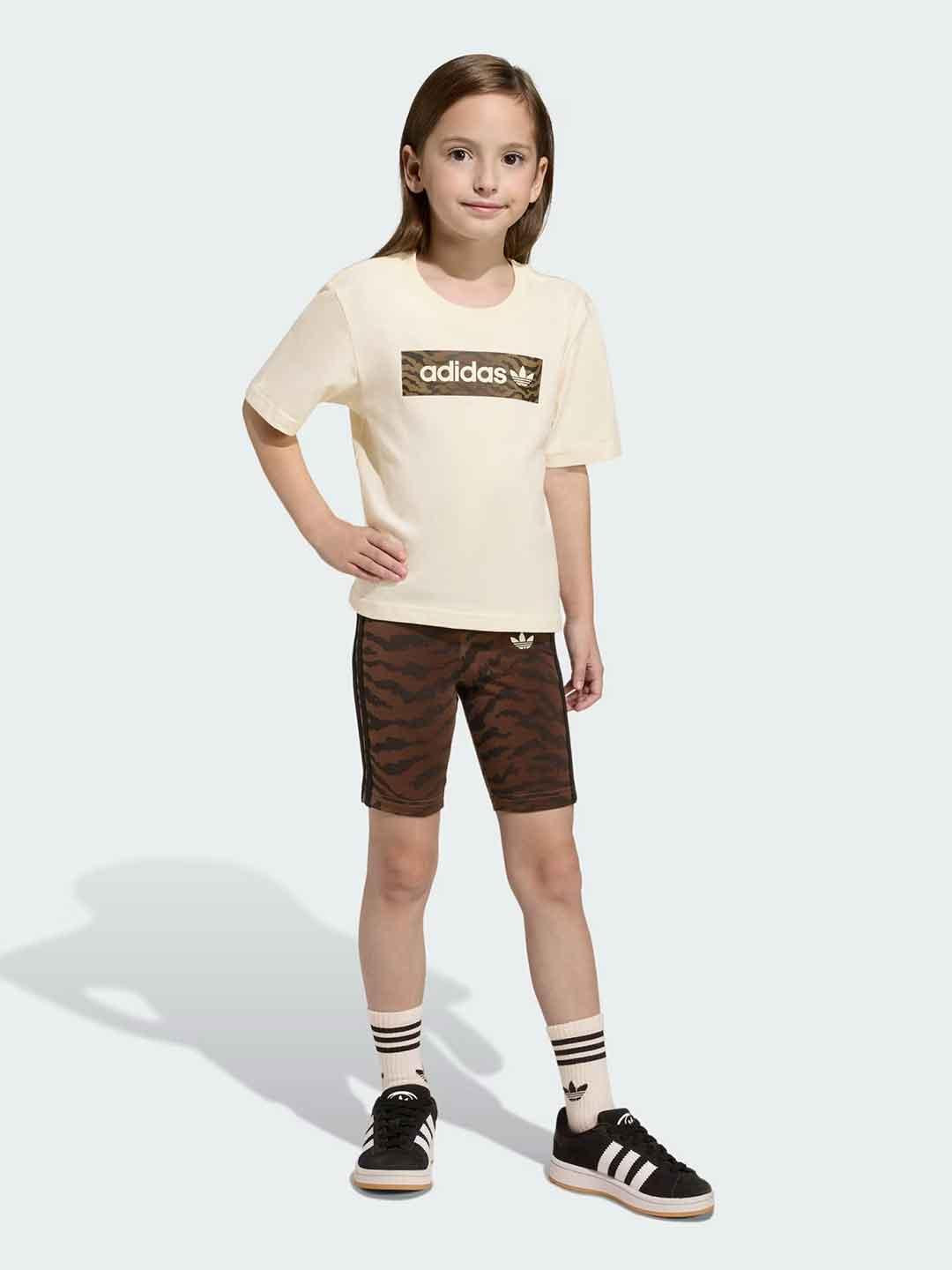 Adidas coordinato kids panna tigrato 3-8 anni KD5822 PANNA ADIDAS 