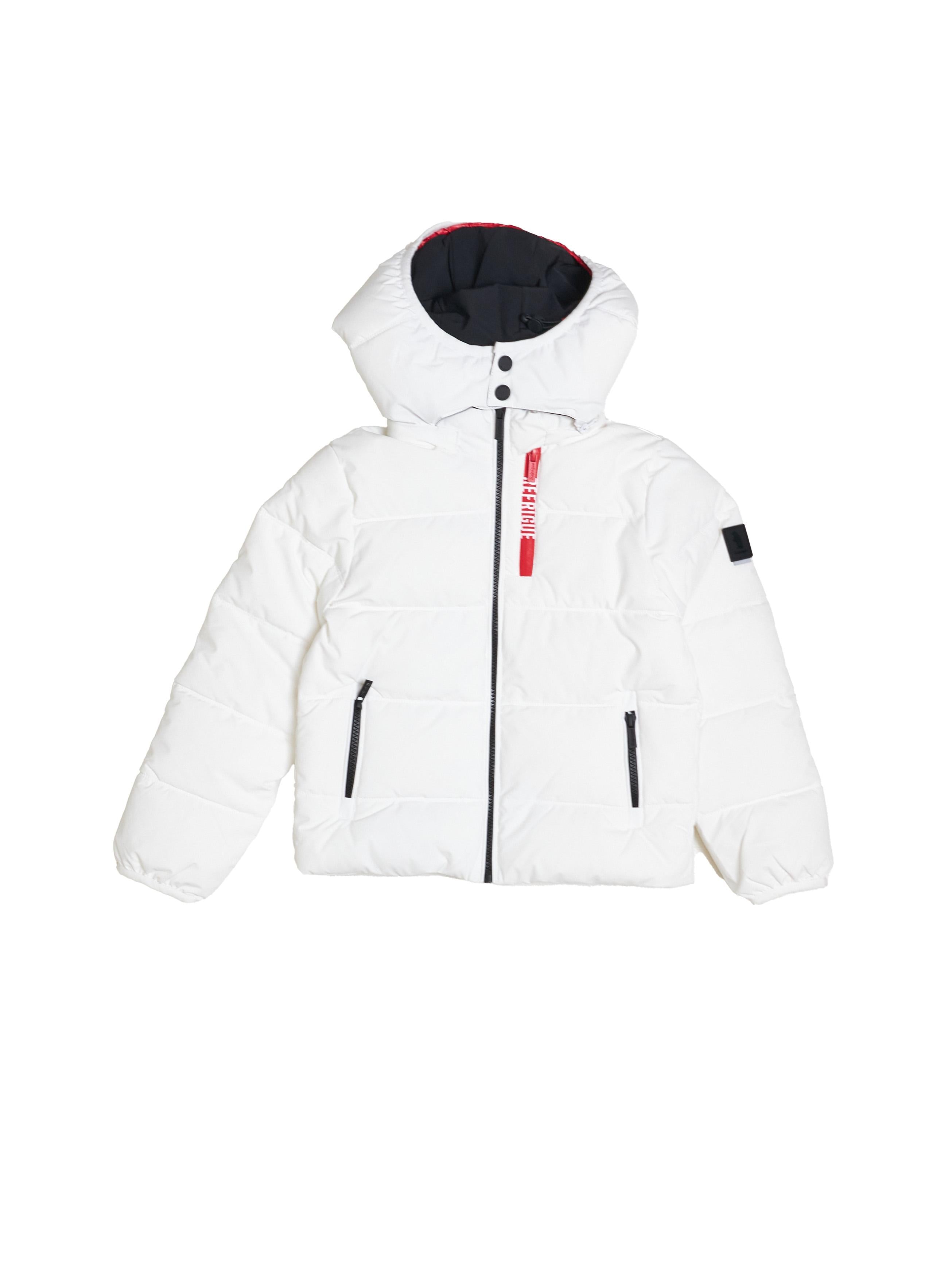 Refrigue piumino kids bianco con cappuccio 2831O00014 BIANCO REFRIGUE 