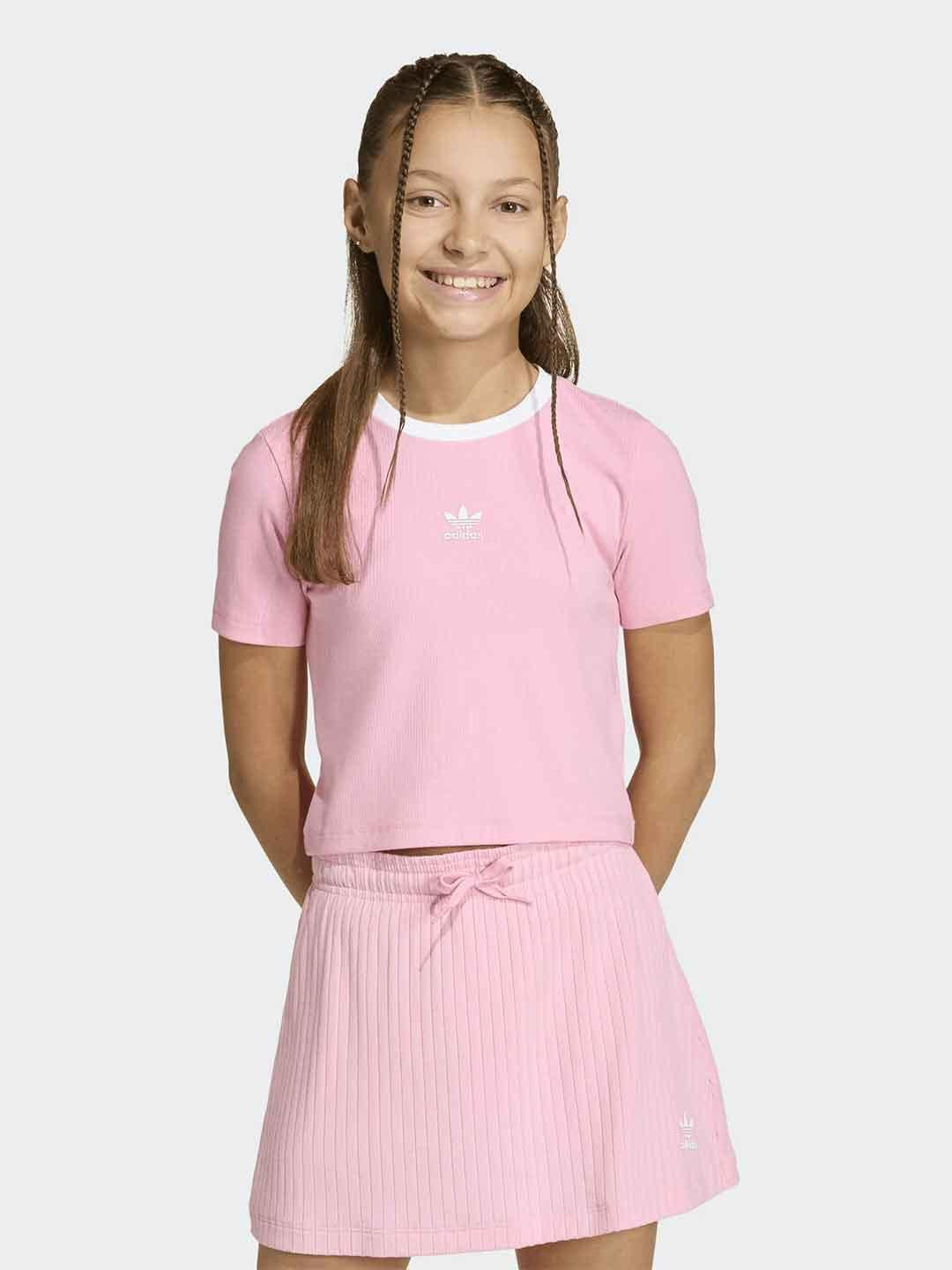 Adidas t-shirt kids rosa a coste KE4914 ROSA ADIDAS 