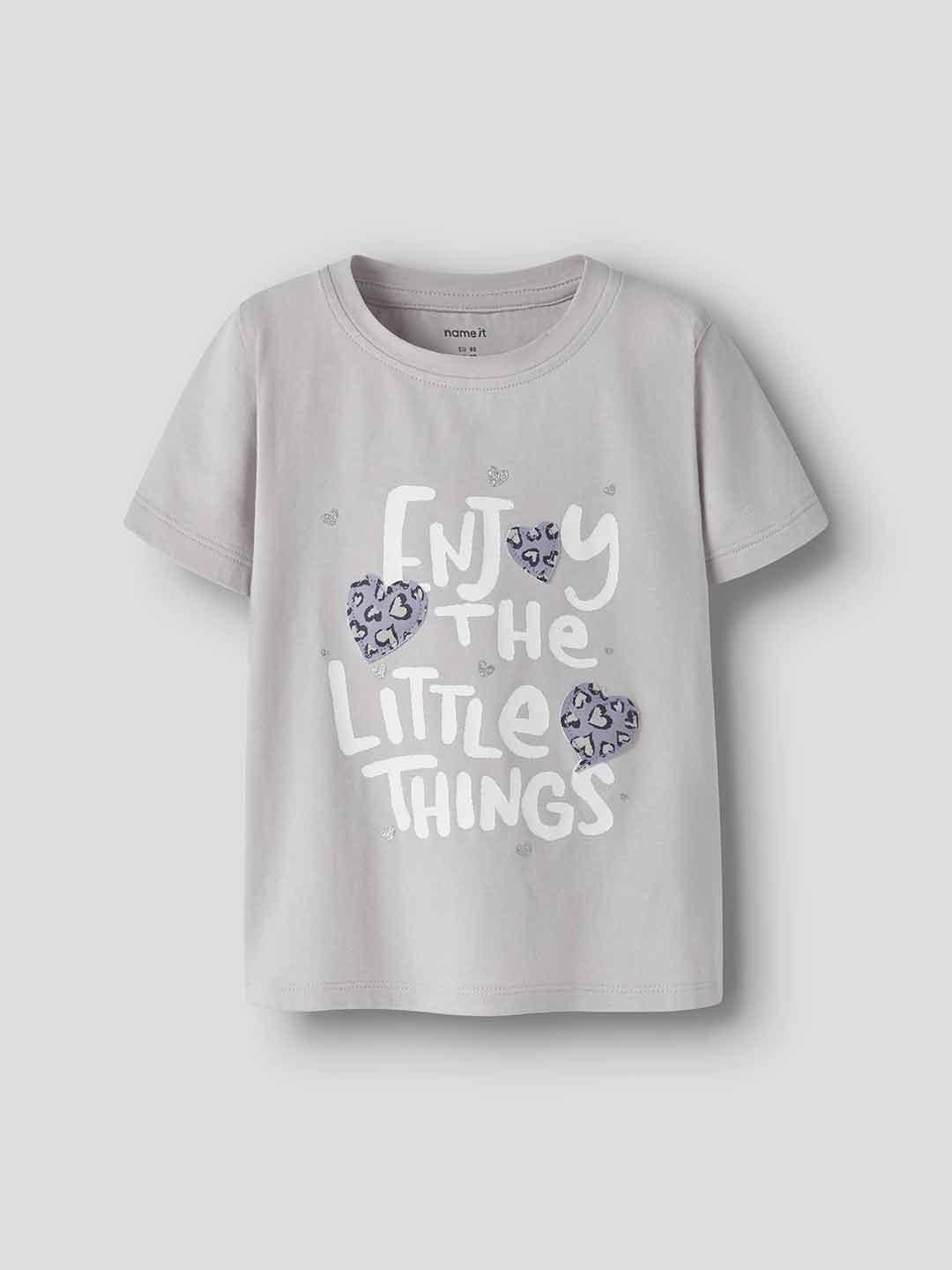 Name It t-shirt kids lilla stampa con cuoricini 13252747 LILLA NAME IT 