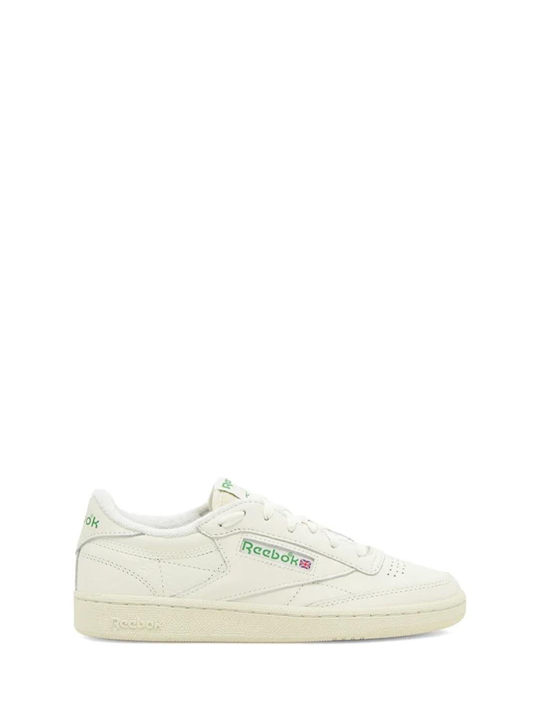 Reebok Club C 85 Vintage sneakers panna con logo verde 100000317 PANNA REEBOK 