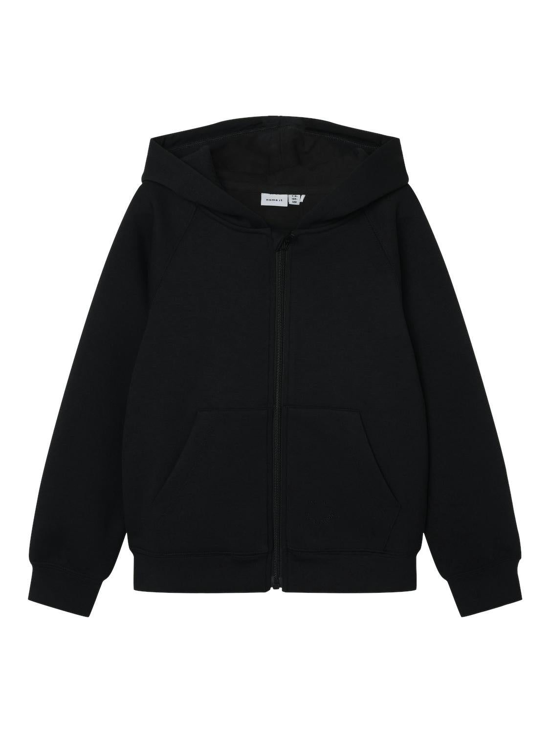 Name It felpa kids nero con cappuccio e zip integrale 13232464 NERO NAME IT 
