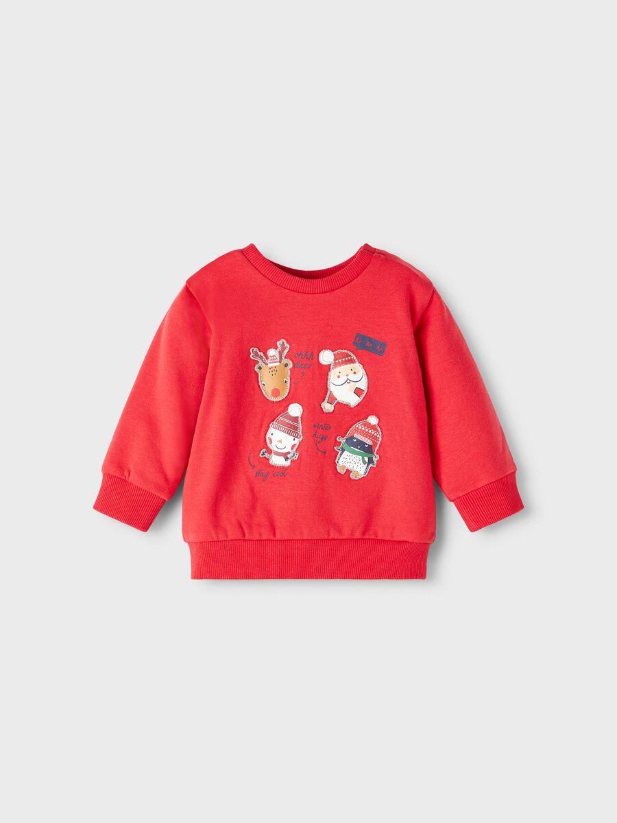 Name It felpa rossa con soggetti di natale neonati 13210957 ROSSO NAME IT 