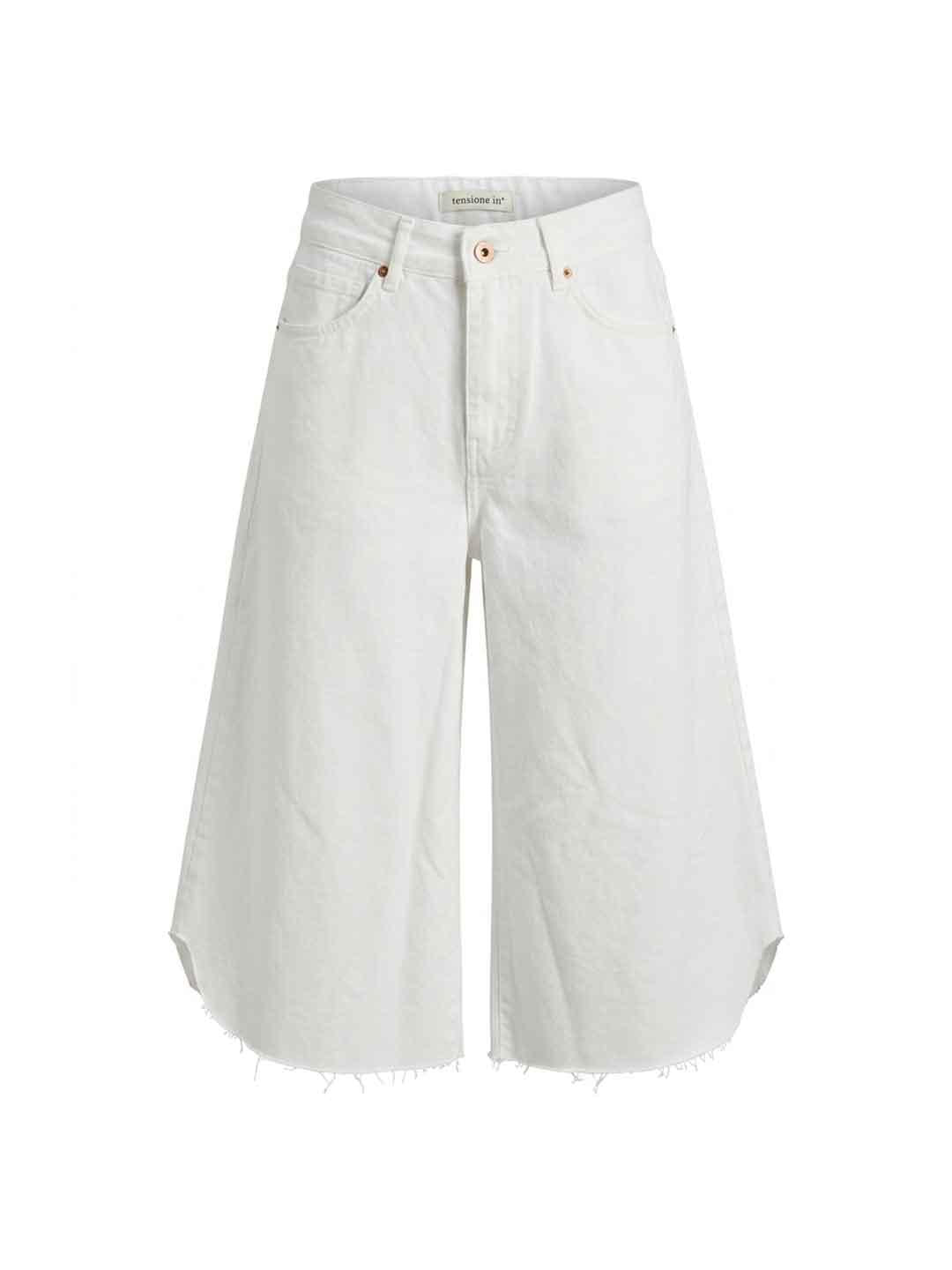 Tensione In bermuda bianco in jeans CJ12729 BIANCO TENSIONE IN 