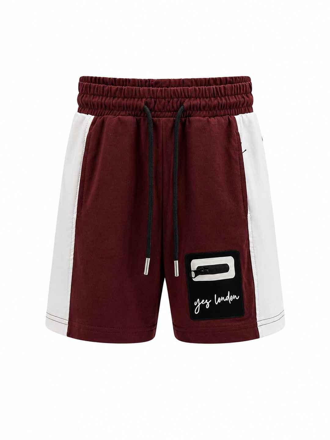 Yes London bermuda kids bordeaux con patch 2-16 anni JR7982-SH BORDEAUX YES LONDON 