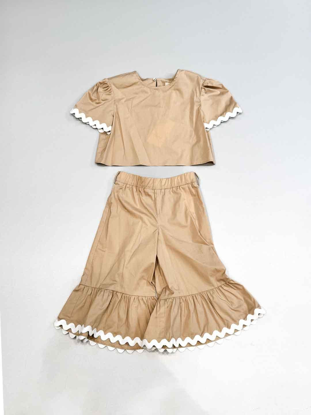 Twinset coordinato kids beige top e pantalone 8-6 anni 261GB2153 BEIGE TWINSET 