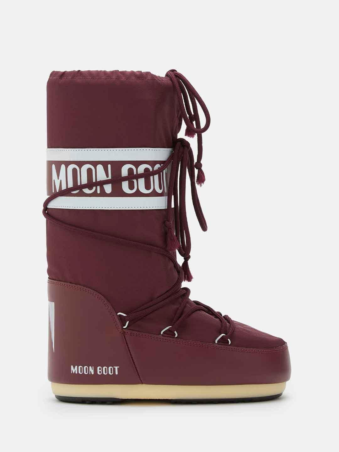 Moon Boot Icon stivale bordeaux in nylon 1400440N BORDEAUX MOON BOOT 