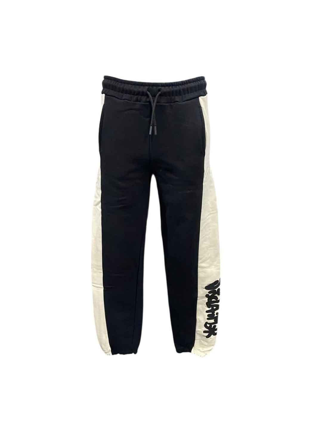 Disclaimer pantaloni kids nero con grafica 58684 NERO DISCLAIMER 