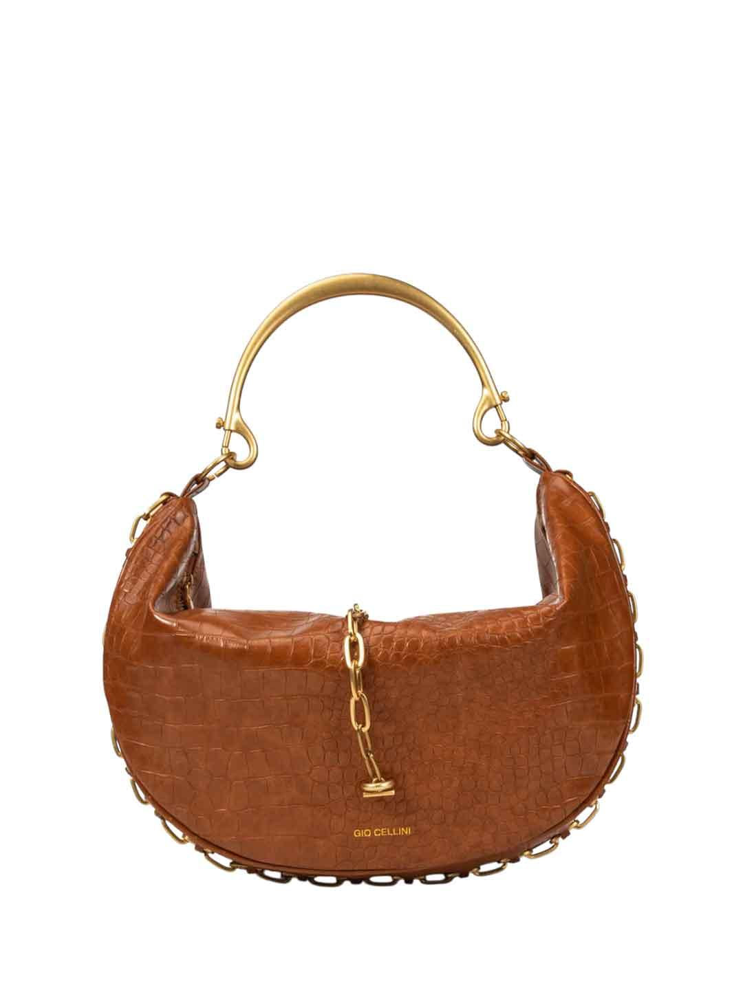 Gio Cellini Hobo borsa marrone pitonata DD073 MARRONE GIO CELLINI 