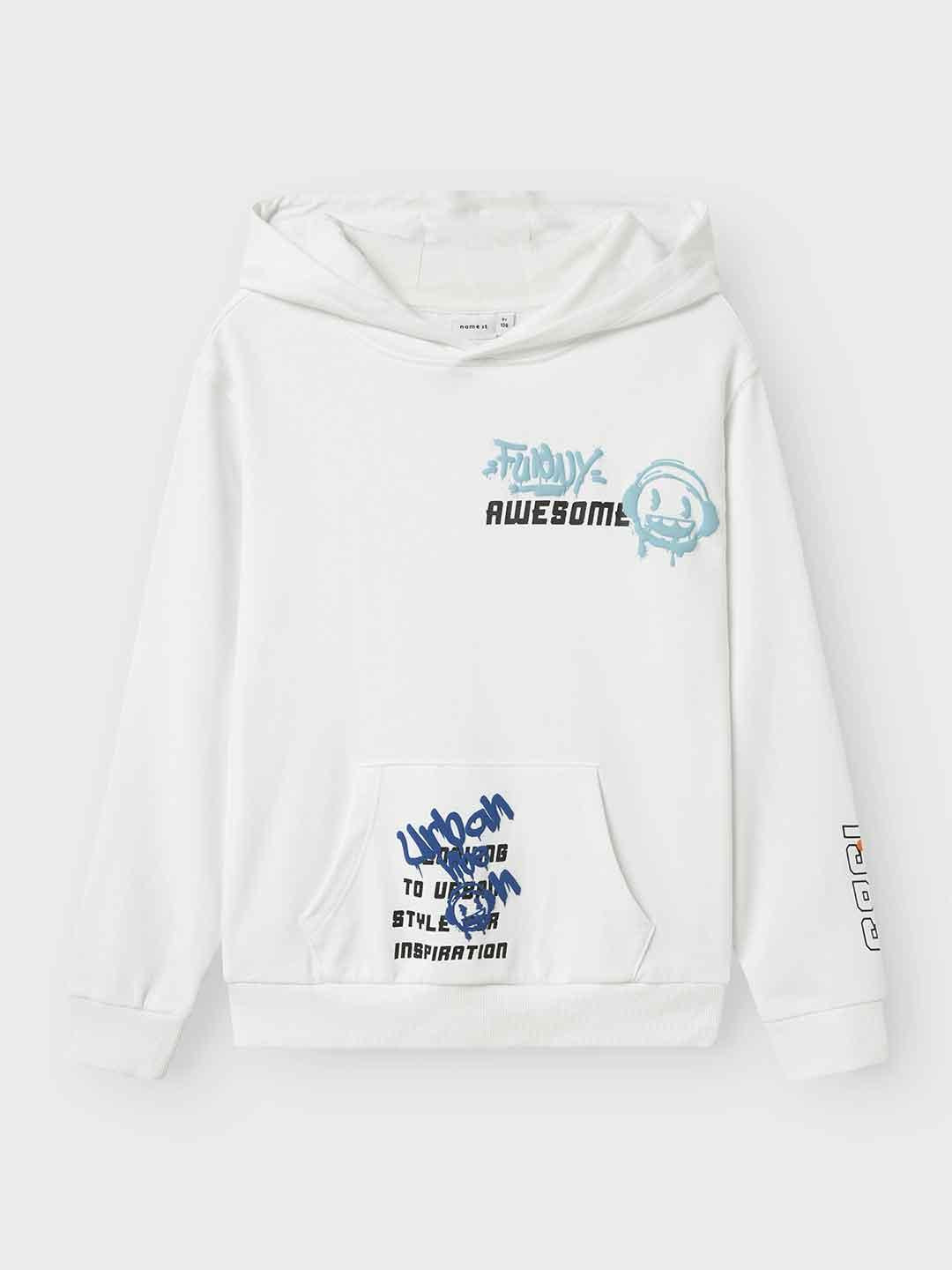 Name It felpa kids bianco con stampe 13245493 BIANCO NAME IT 