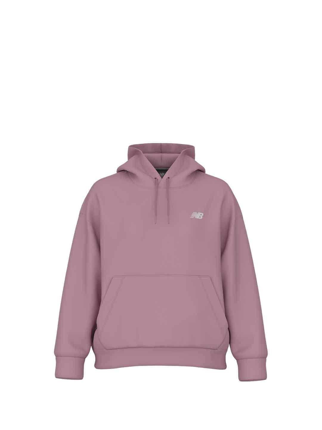 New Balance felpa rosa oversize con cappuccio WT41510PTF ROSA NEW BALANCE 