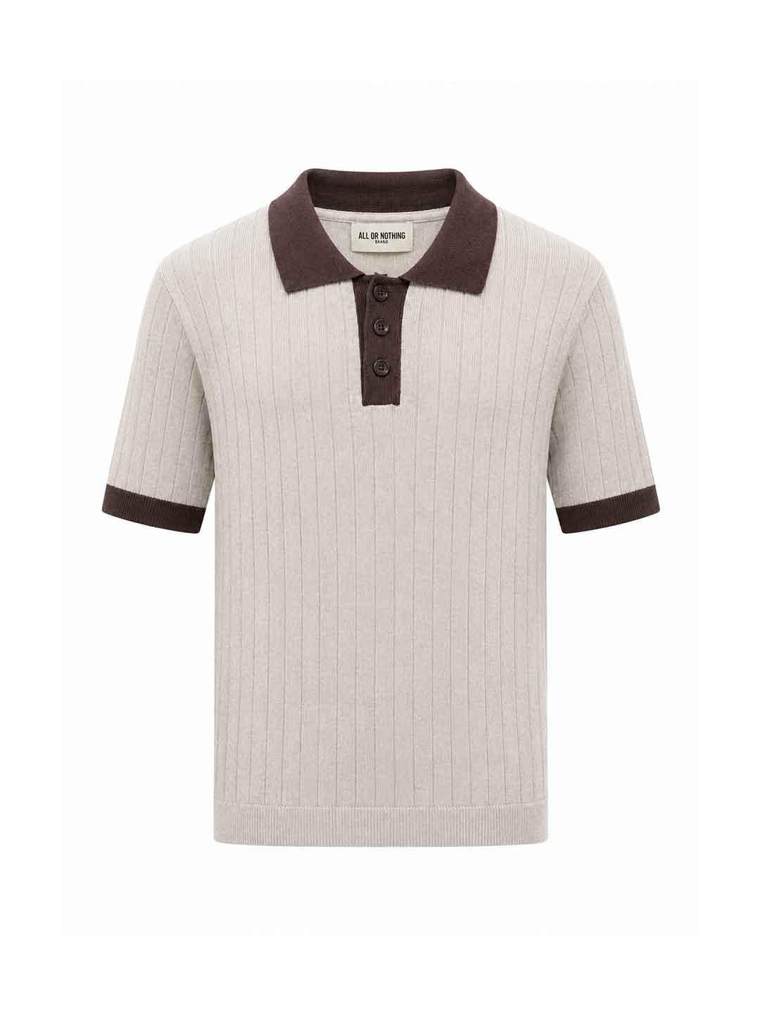 All Or Nothing Santa Monica polo beige e marrone SANTA MONICA BEIGE ALL OR NOTHING 