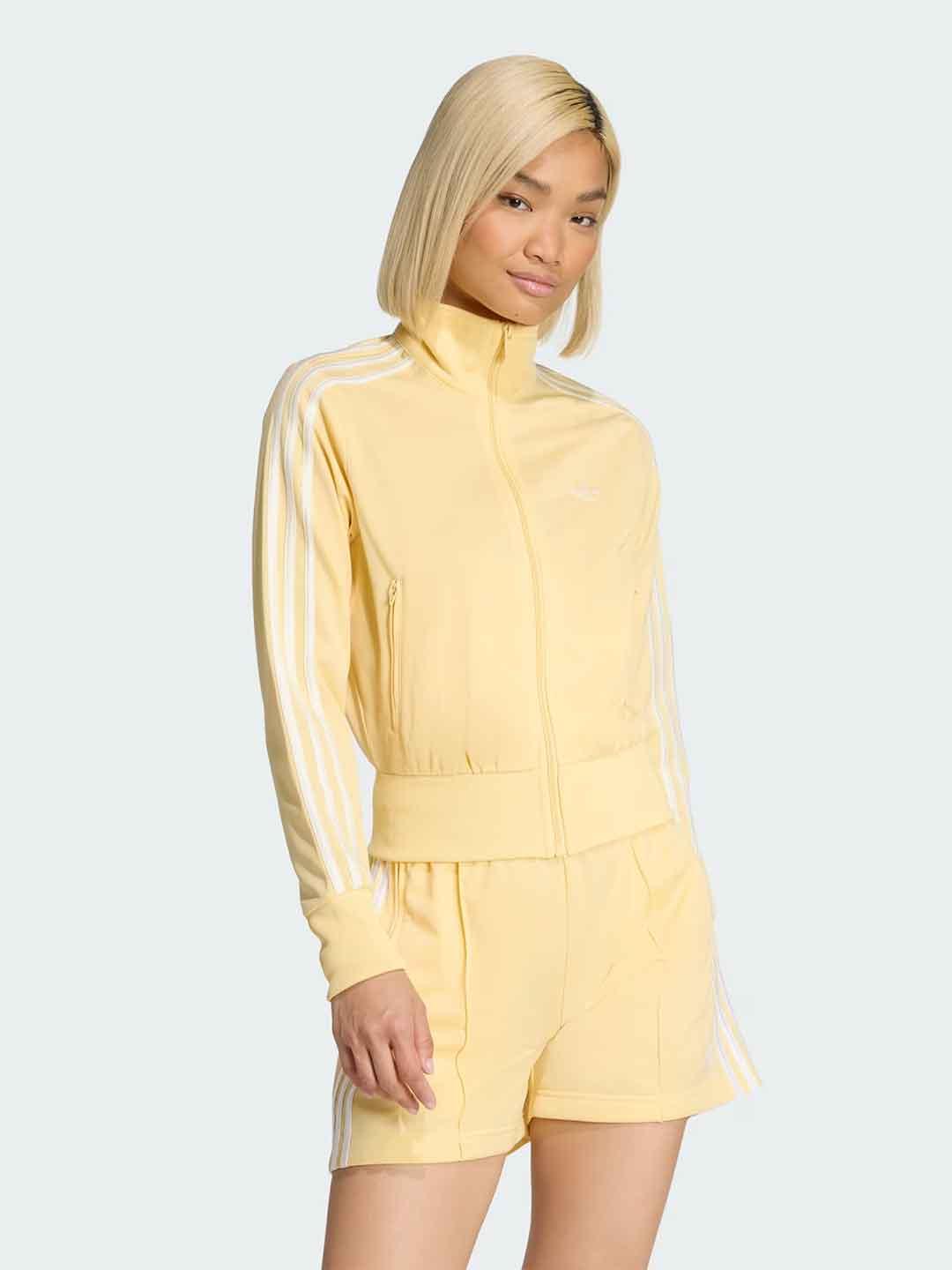 Adidas Firebird felpa giallo con zip KD1332 GIALLO ADIDAS 