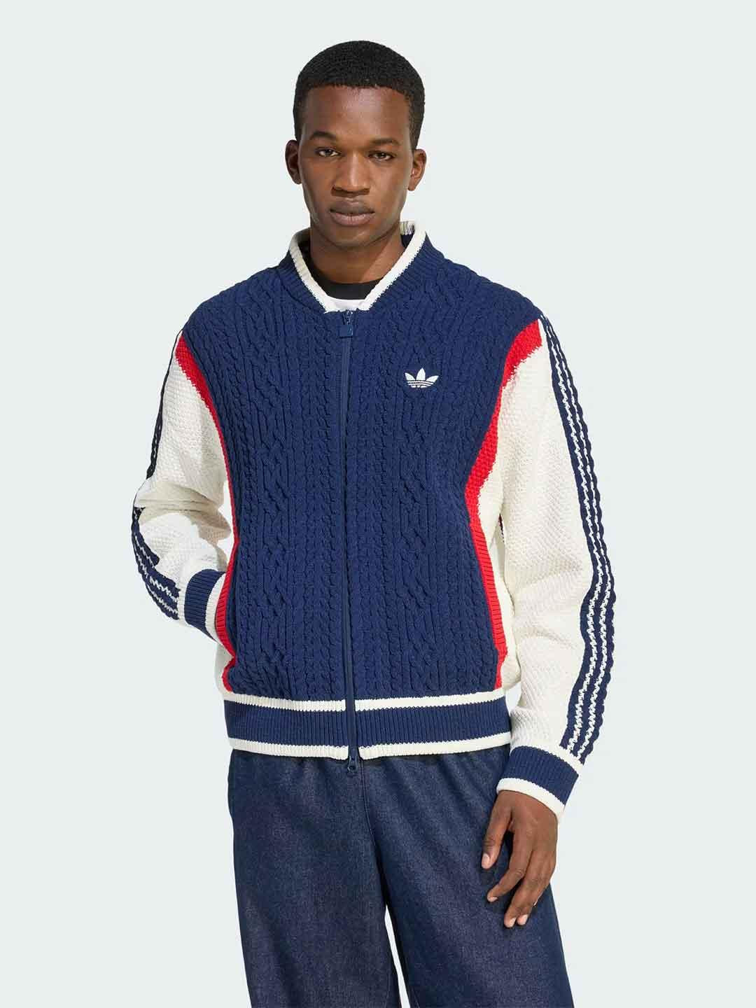 Adidas cardigan blu con zip KS5438 BLU ADIDAS 
