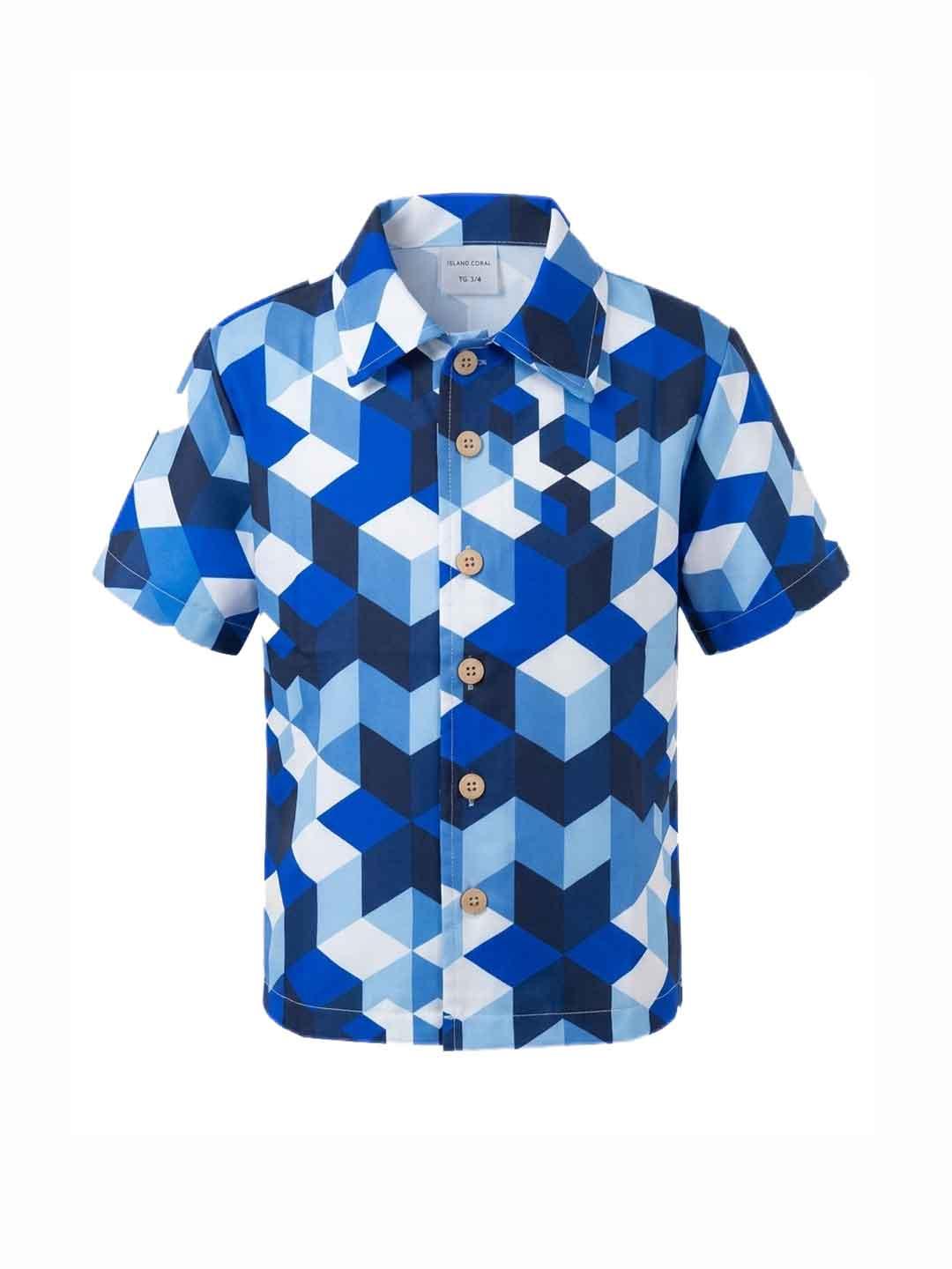 Island Coco Modulo camicia kids blu 3-14 anni MODULO BLU ISLAND COCO 