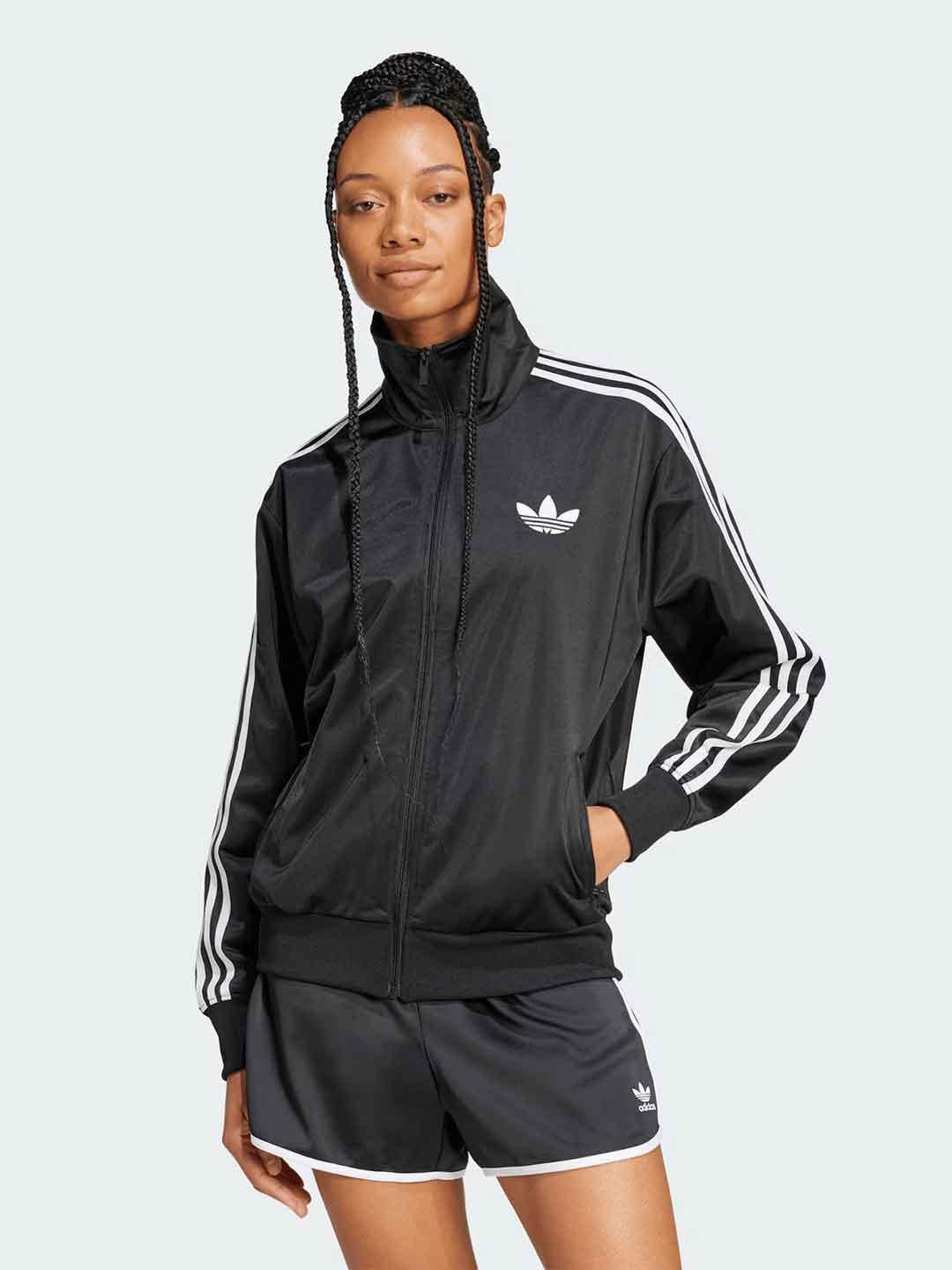 Adidas Adicolor felpa nero con zip JC8251 NERO ADIDAS 