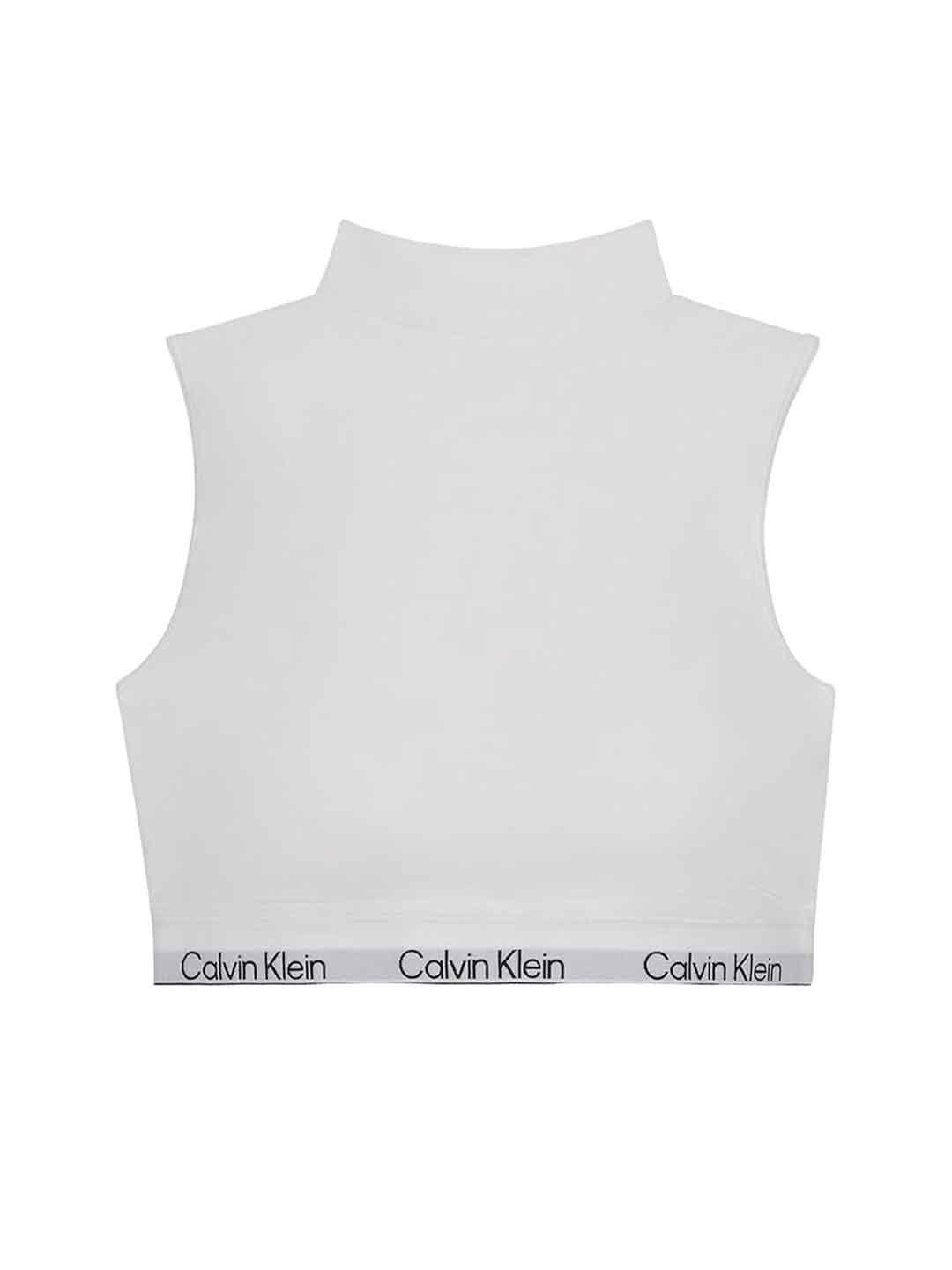 Calvin Klein top bianco a lupetto LV00QF8383-100 BIANCO CALVIN KLEIN 