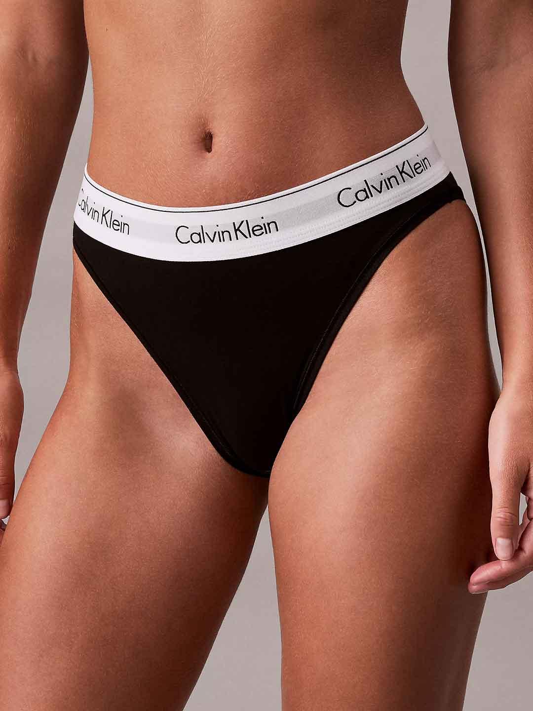 Calvin Klein slip nero sgambato vita media LV00QF8462 NERO CALVIN KLEIN 