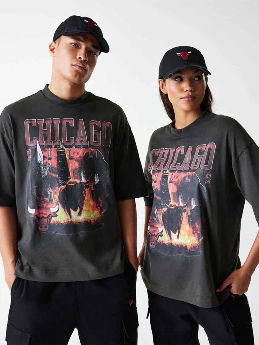 New Era t-shirt grigio Chicago Bulls 60684355 GRIGIO NEW ERA 