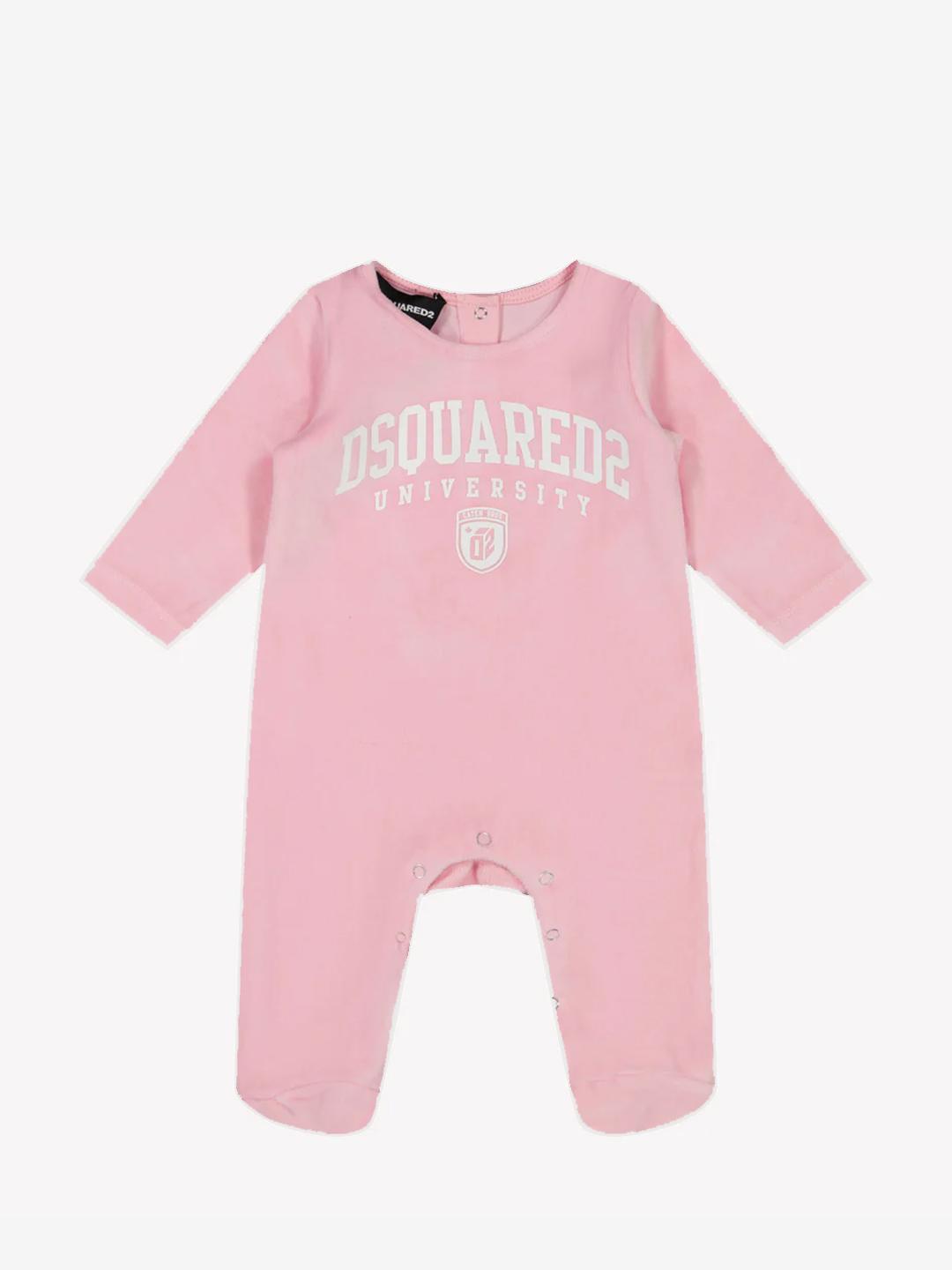 Dsquared 2 tutina neonato rosa intera DQ2506 D0095 ROSA DSQUARED 2 