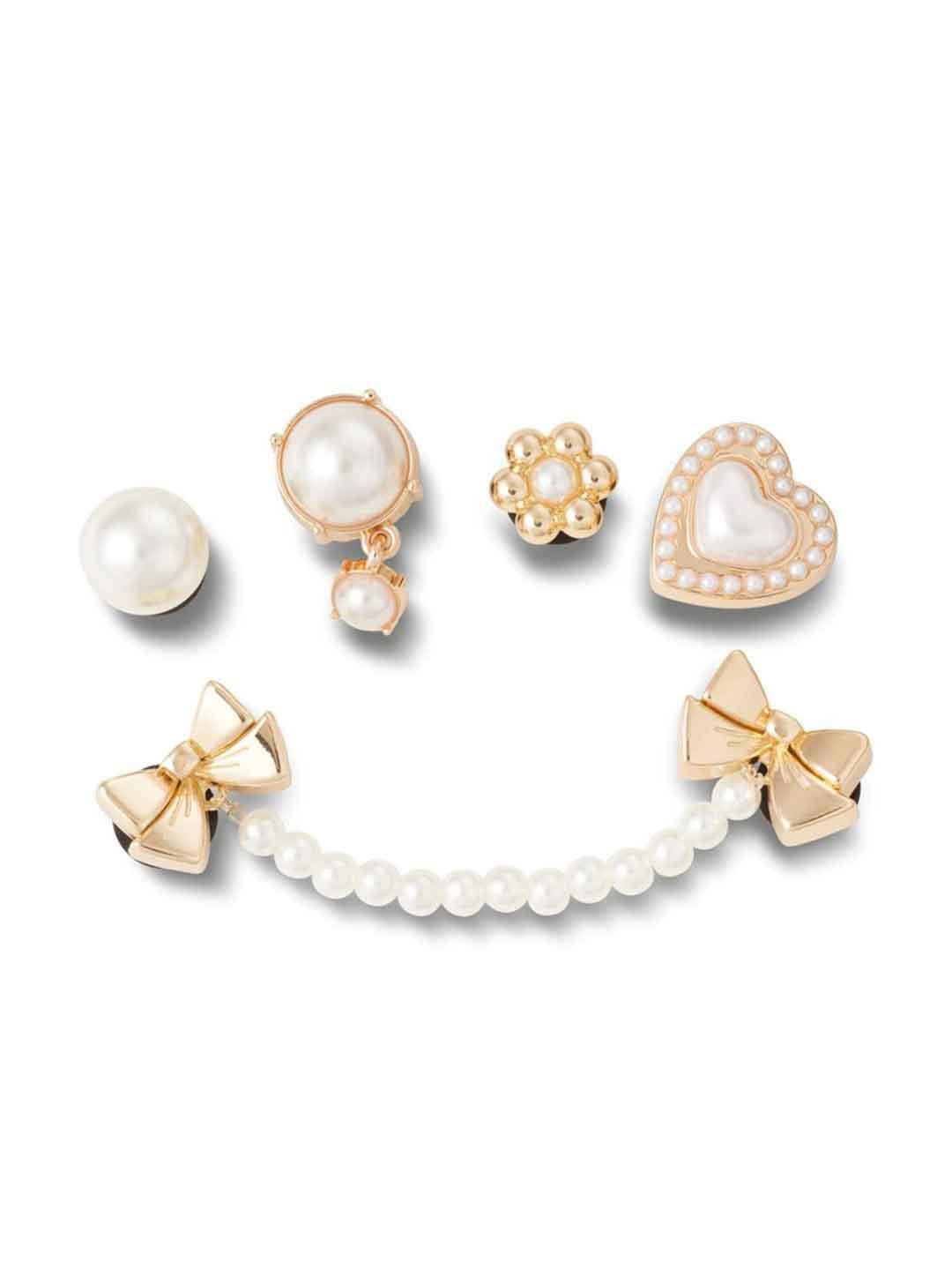 Crocs Pearly Gold charms bianco set da 5 pezzi perle 10014831 BIANCO CROCS 