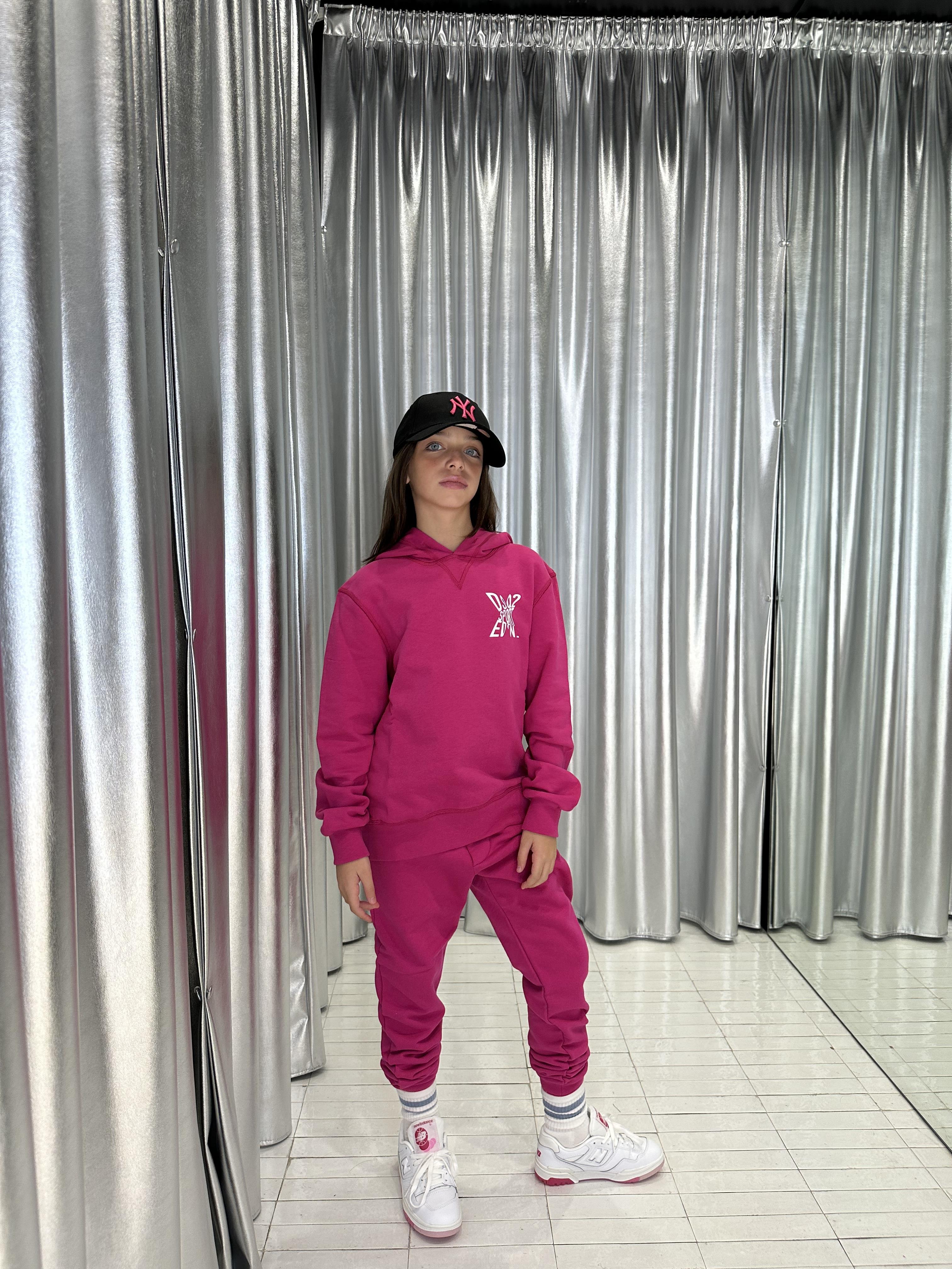Dsquared 2 pantalone kids di tuta fucsia con stampe DQ2527 D003G FUCSIA DSQUARED 2 
