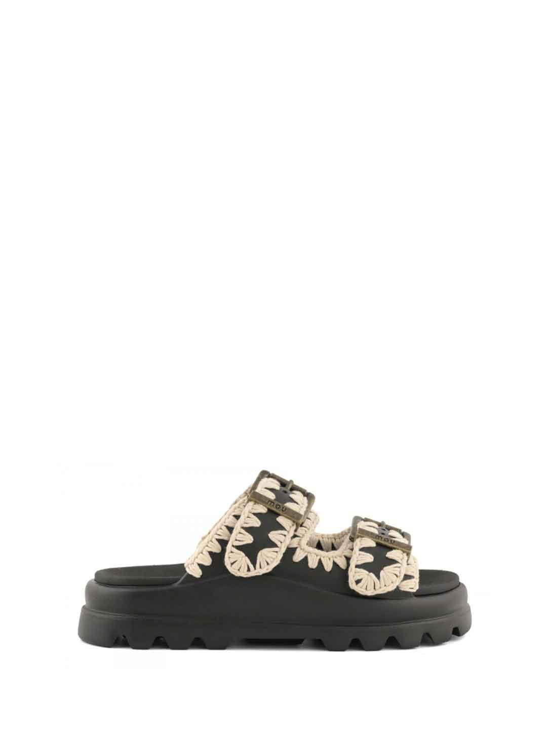 Mou Eva Slide Two Buckles sandali nero SW661001N NERO MOU 
