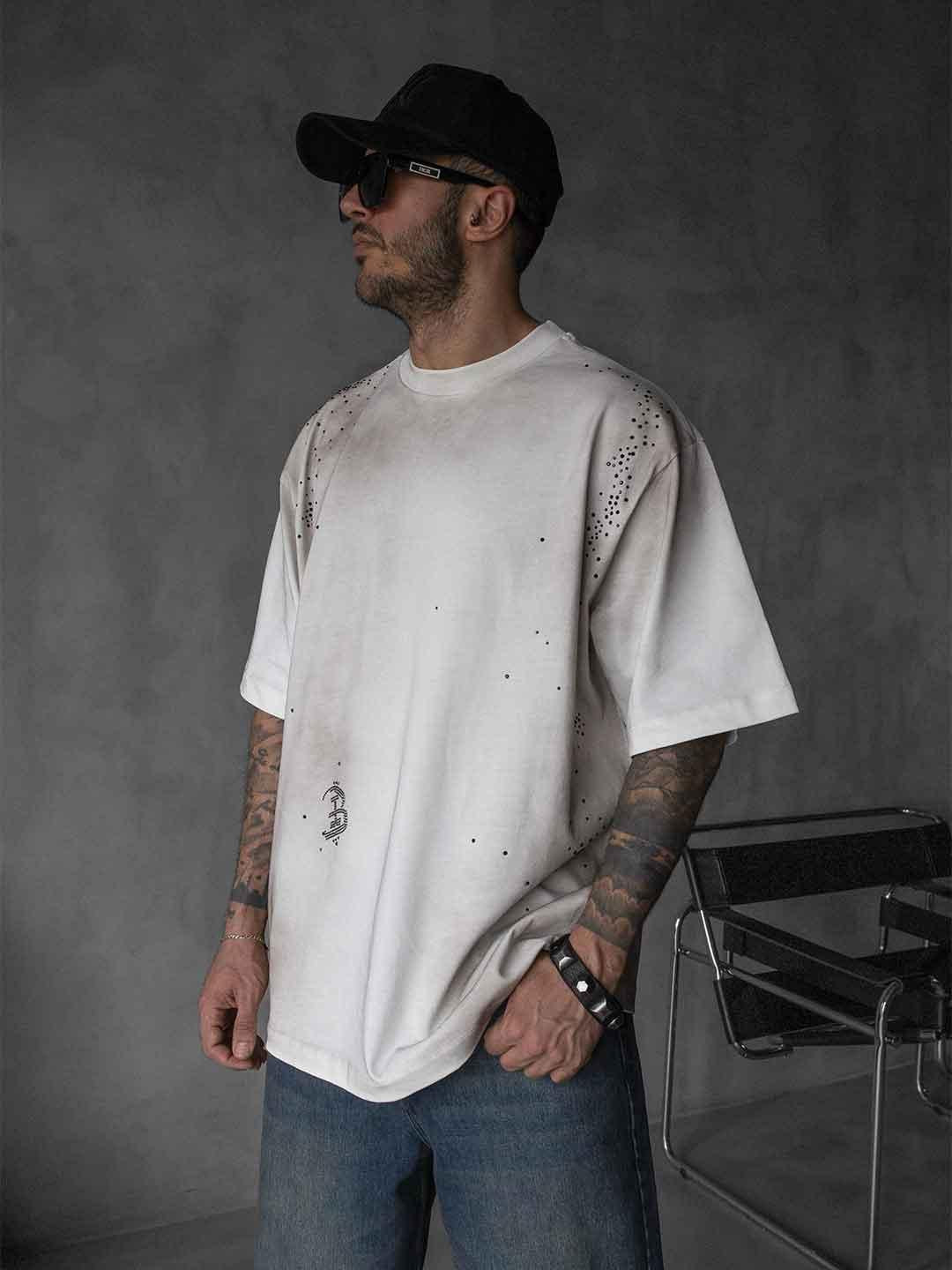 Black Island t-shirt panna con stampa sul retro ADA1836 PANNA BLACK ISLAND 