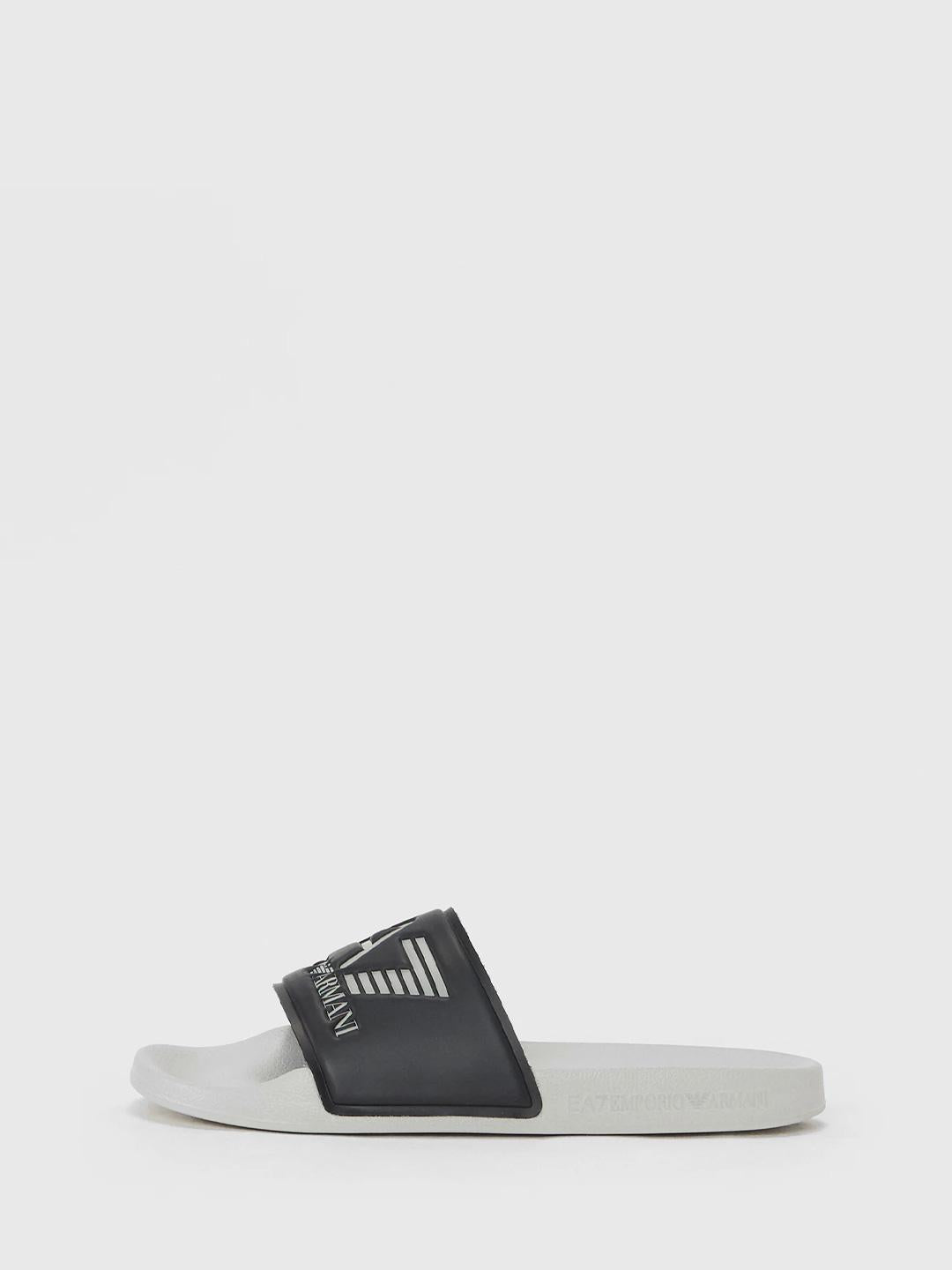 Emporio Armani ciabatta grigio con fascia nero 108N GRIGIO EMPORIO ARMANI 