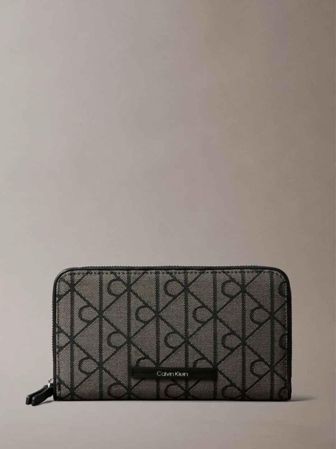 Calvin Klein portafogli beige con logo Jacquared LV04F1163G-7UL BEIGE CALVIN KLEIN 