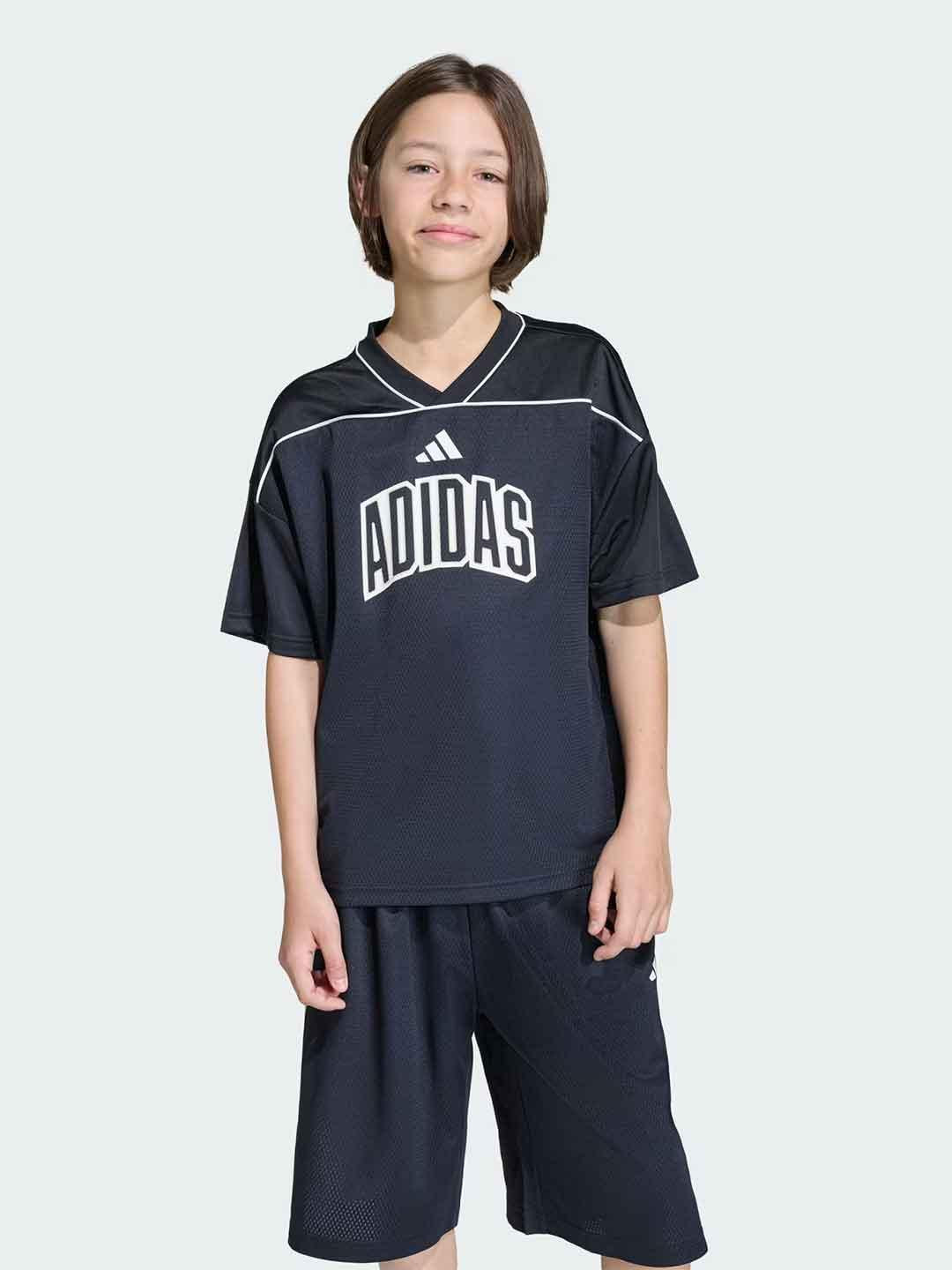 Adidas t-shirt kids nero basketball KB6968 NERO ADIDAS 