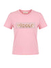 Vicolo t-shirt kids rosa con logo glitter 2-14 anni
