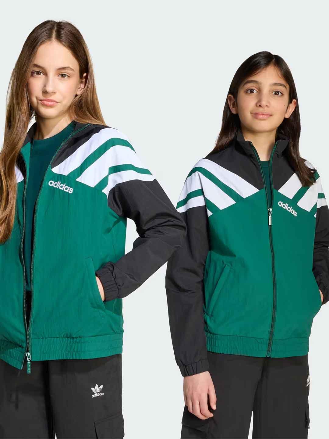 Adidas felpa kids verde con zip JW9126 VERDE ADIDAS 