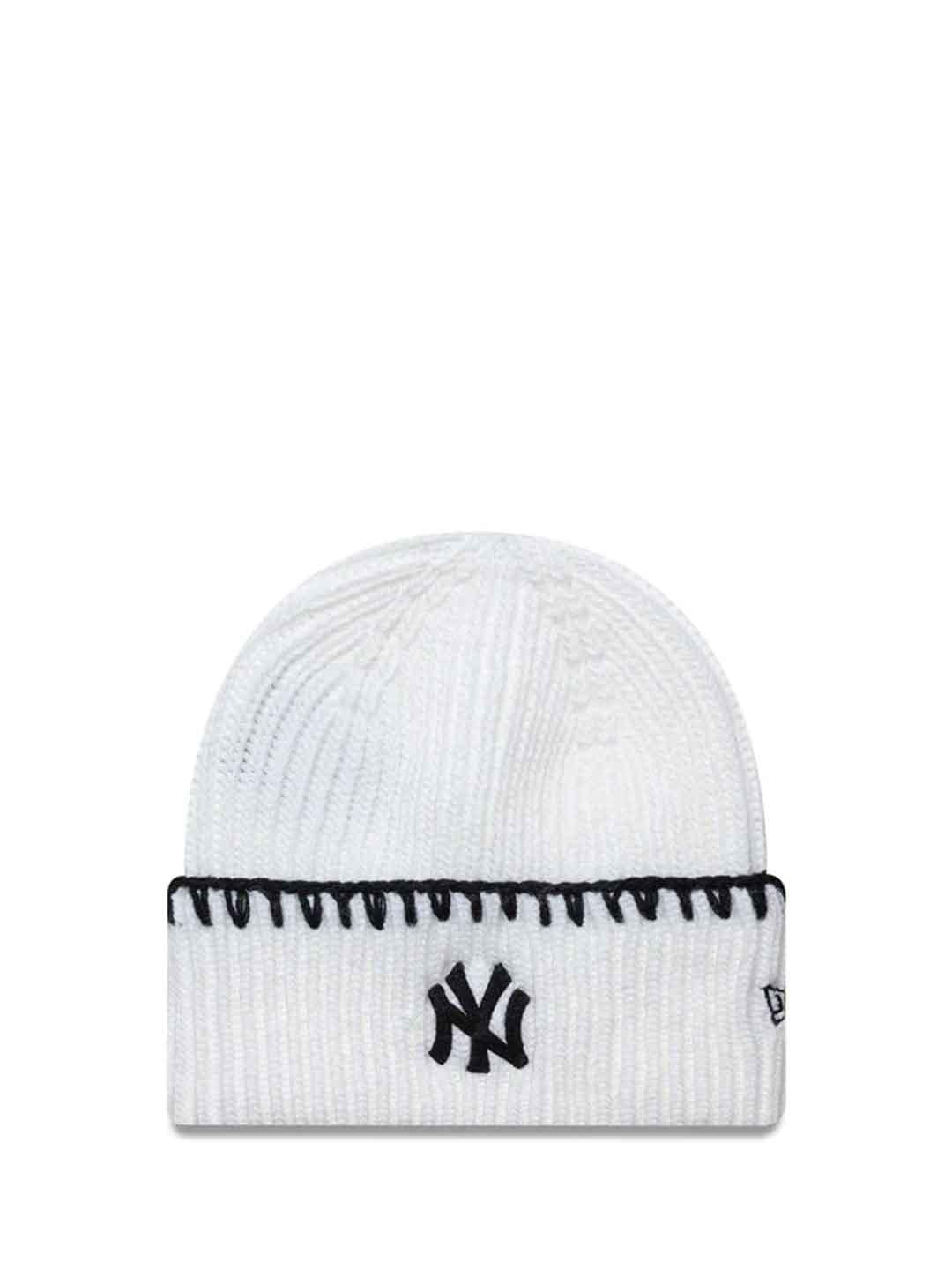 New Era cappello bianco NY con logo nero 60691289 BIANCO NEW ERA 